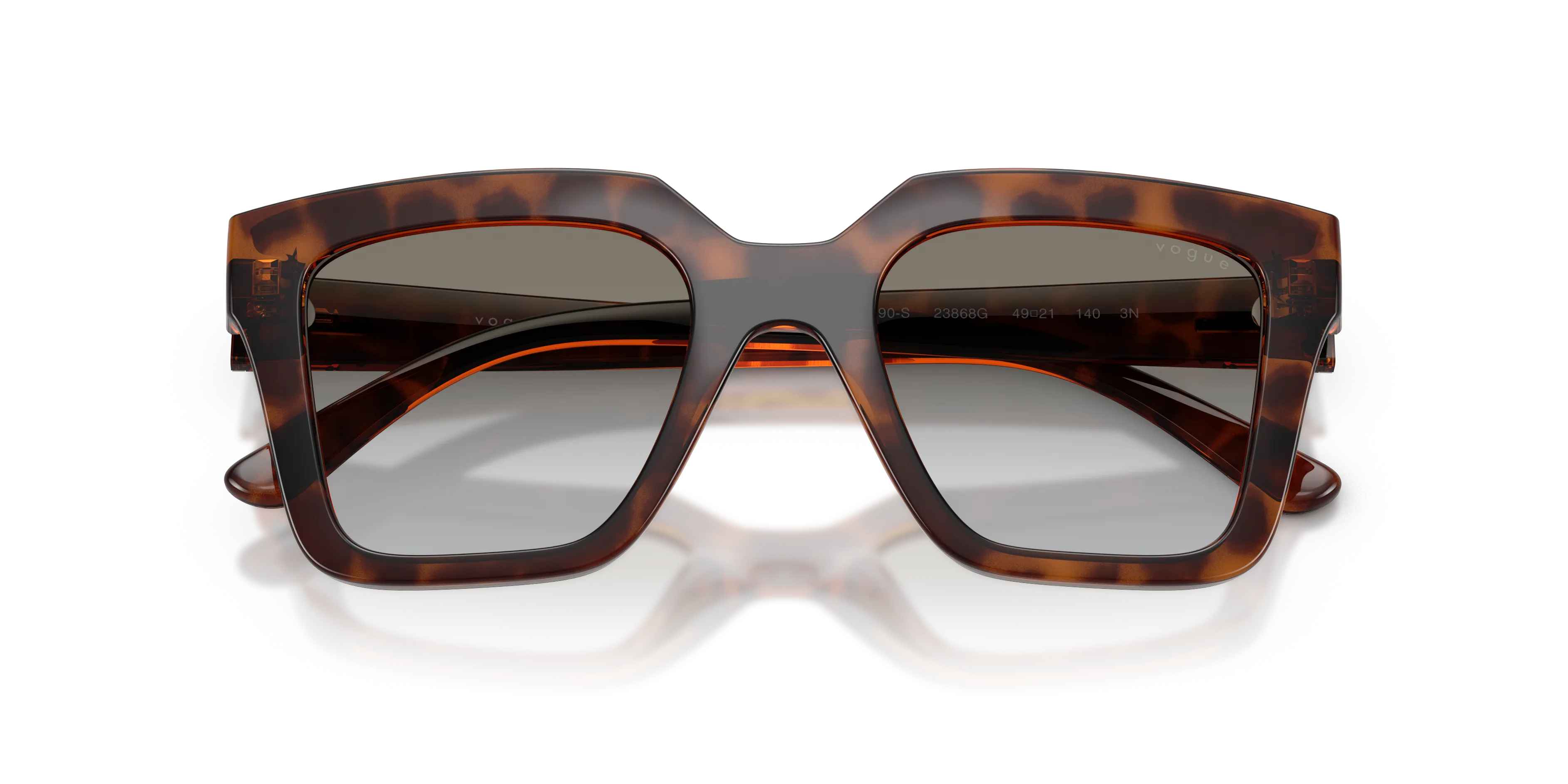 VOGUE EYEWEAR VO5690S 23868G Occhiali da sole Nylon Marrone Grigio Squadrata Normale Sfumato - immagine 2