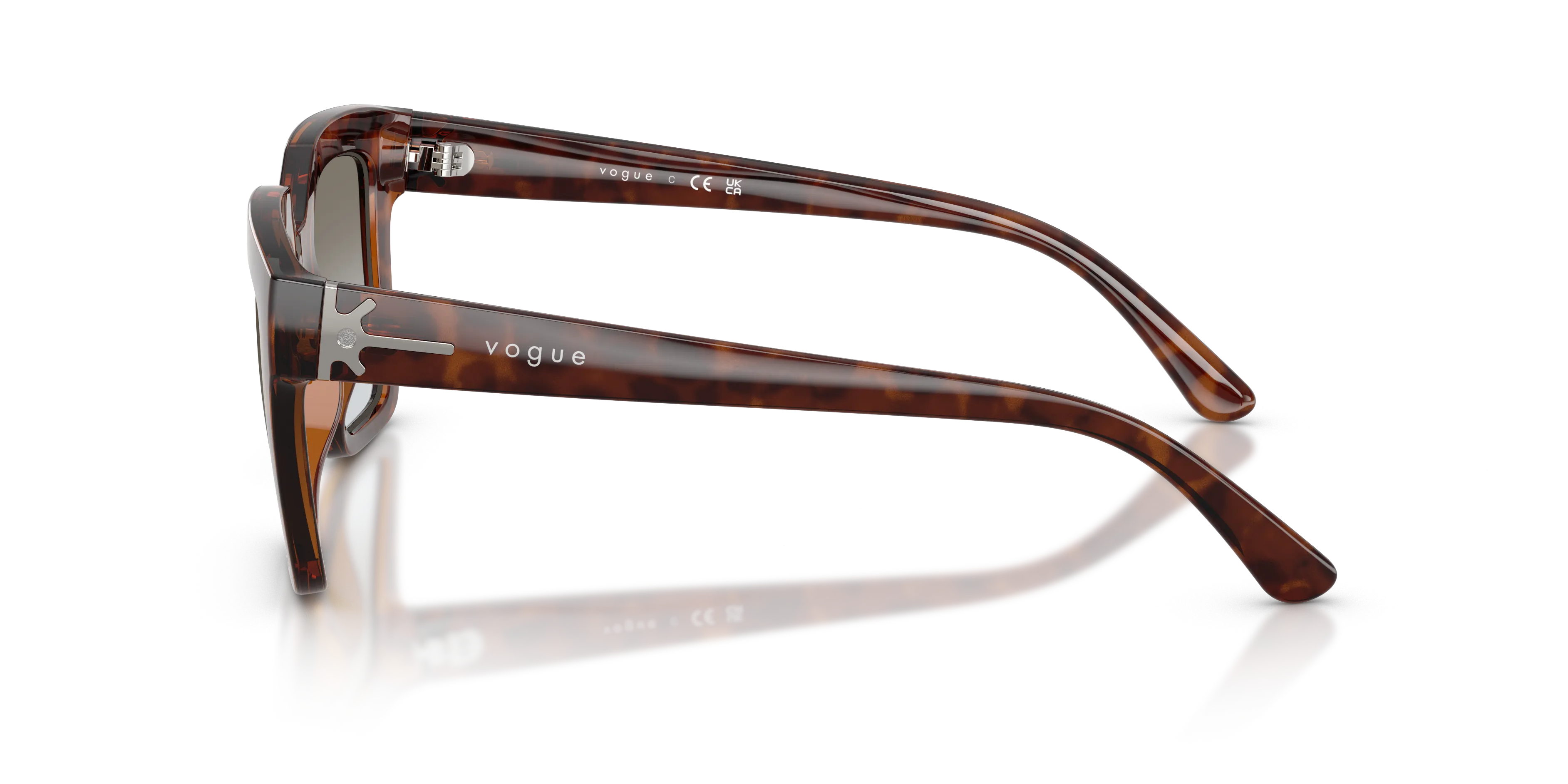 VOGUE EYEWEAR VO5690S 23868G Occhiali da sole Nylon Marrone Grigio Squadrata Normale Sfumato - immagine 4