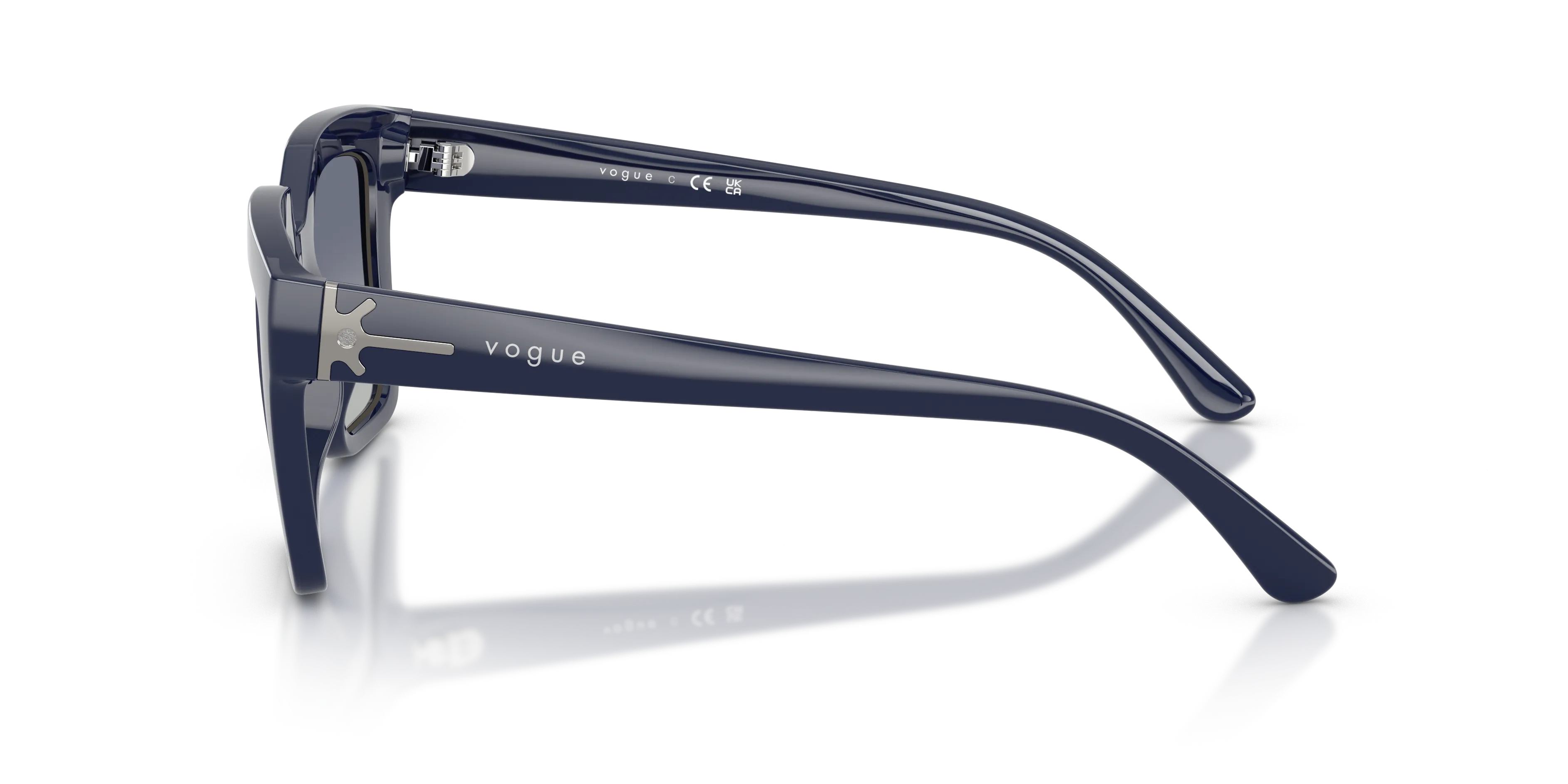 VOGUE EYEWEAR VO5690S 22884L Occhiali da sole Nylon Blu Blu Squadrata Normale Sfumato - immagine 4