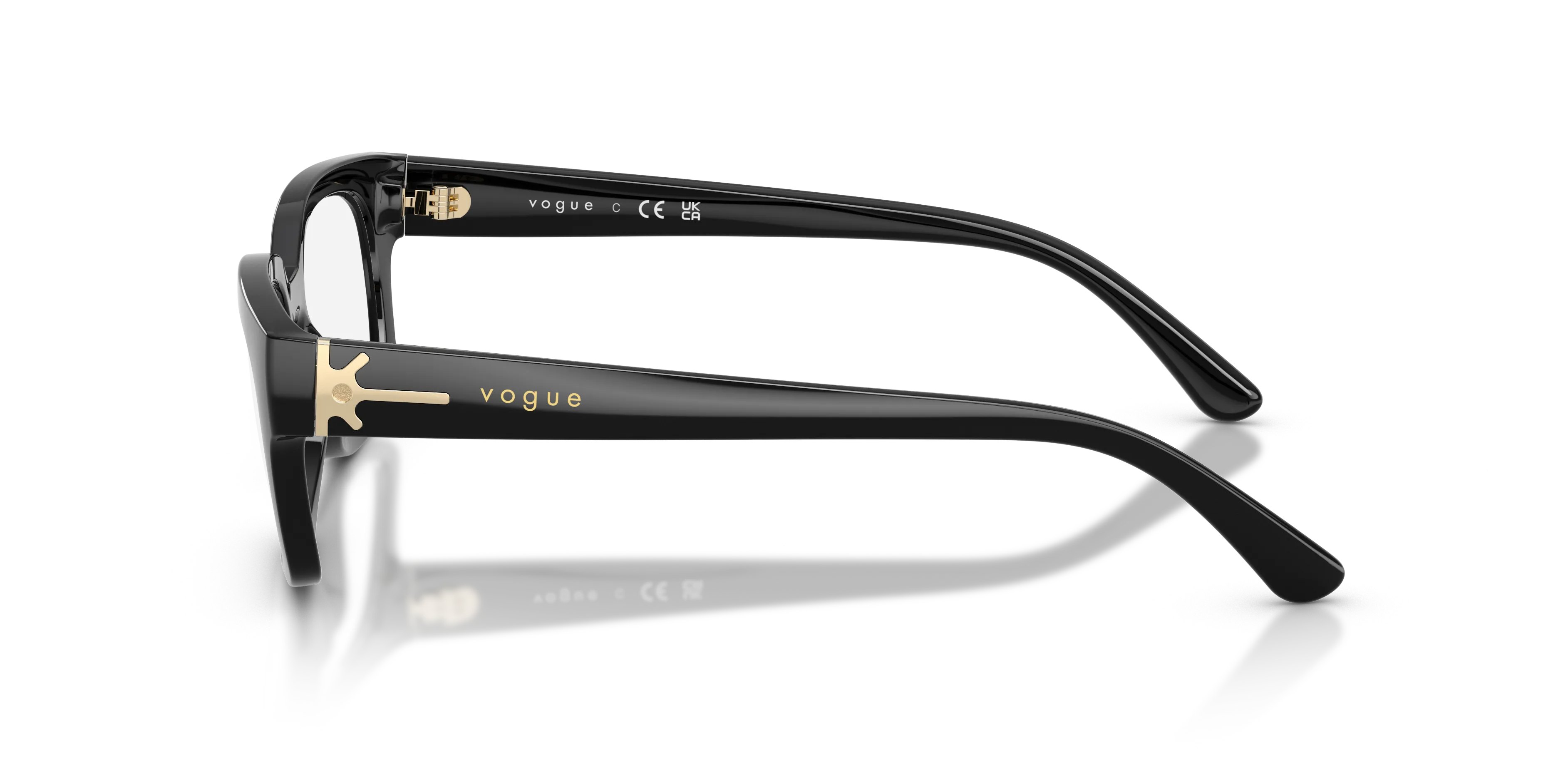 VOGUE EYEWEAR VO5689 W44 Montature da vista Nylon Nero Trasparente Pillow Normale - immagine 4