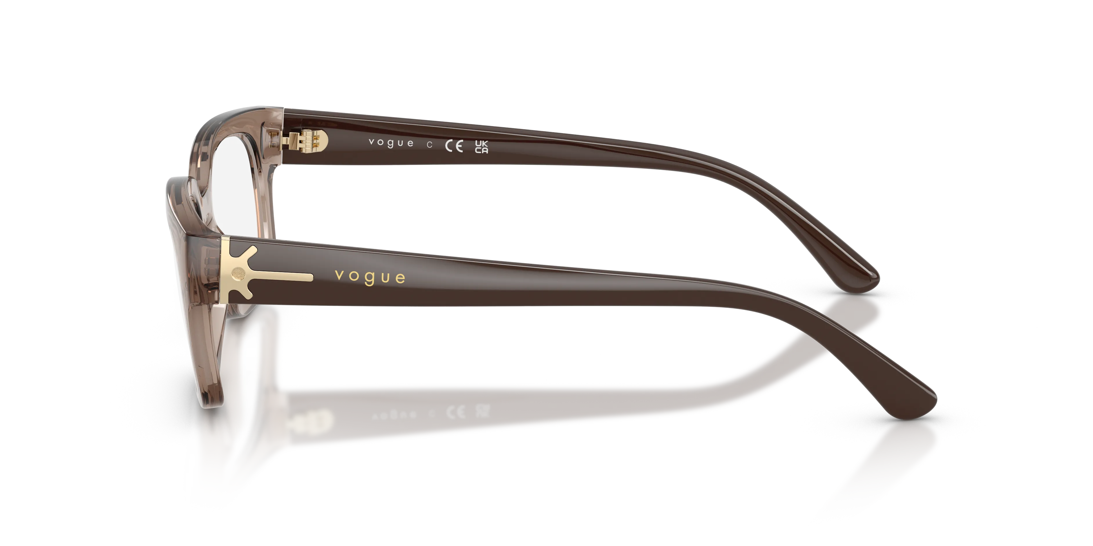 VOGUE EYEWEAR VO5689 2940 Montature da vista Nylon Marrone Trasparente Pillow Normale - immagine 4