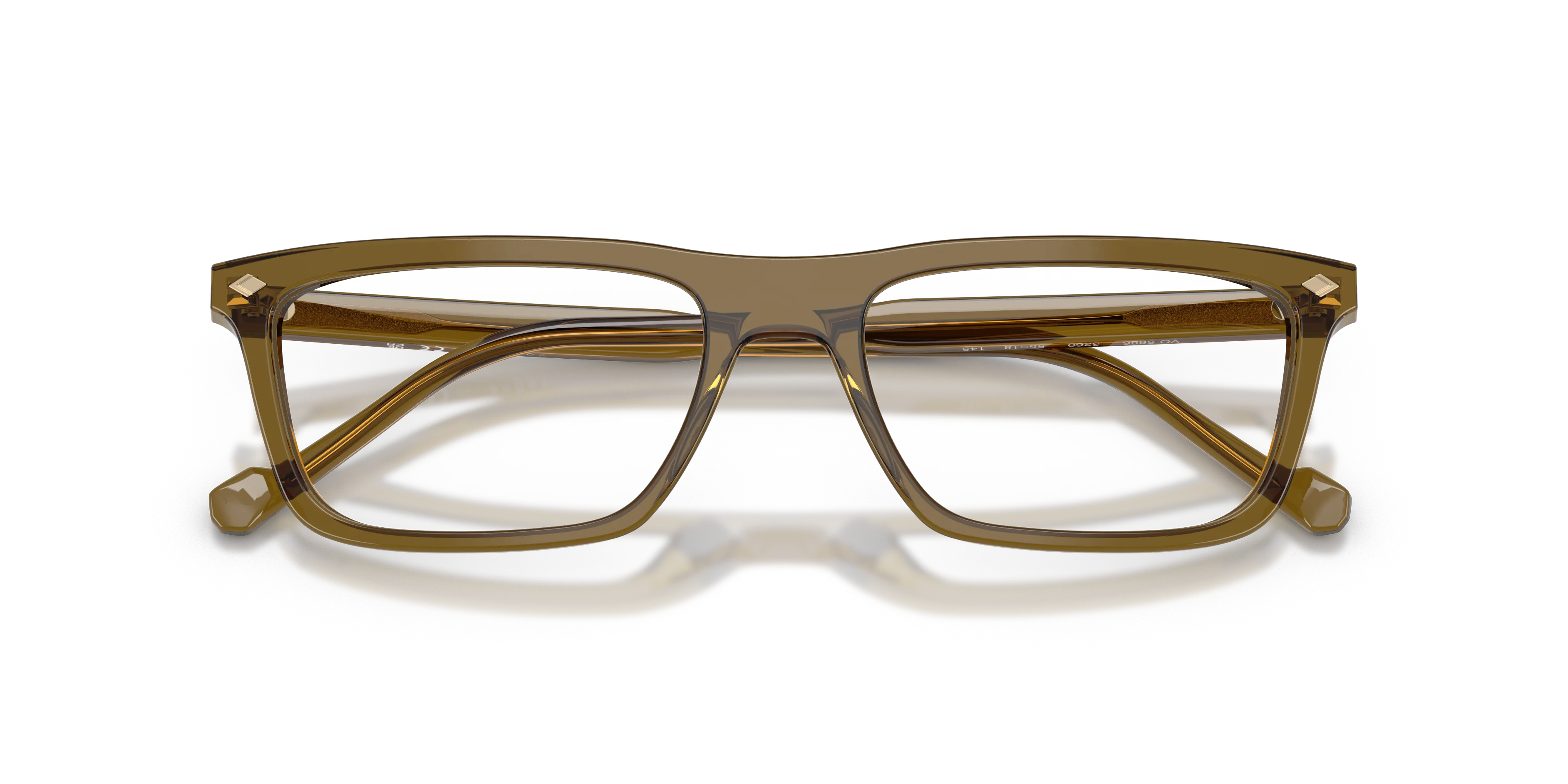 VOGUE EYEWEAR VO5686 3260 Montature da vista Acetato Verde Trasparente Pillow Normale - immagine 2