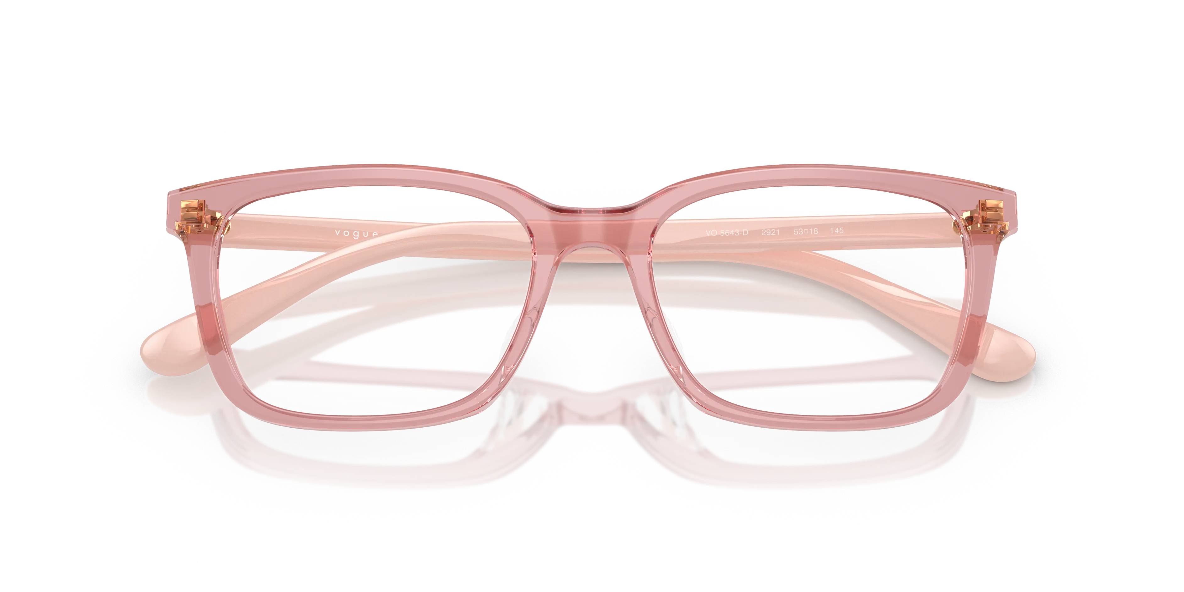 VOGUE EYEWEAR VO5643D 2921 Montature da vista Acetato Rosa Trasparente Pillow Normale - immagine 2