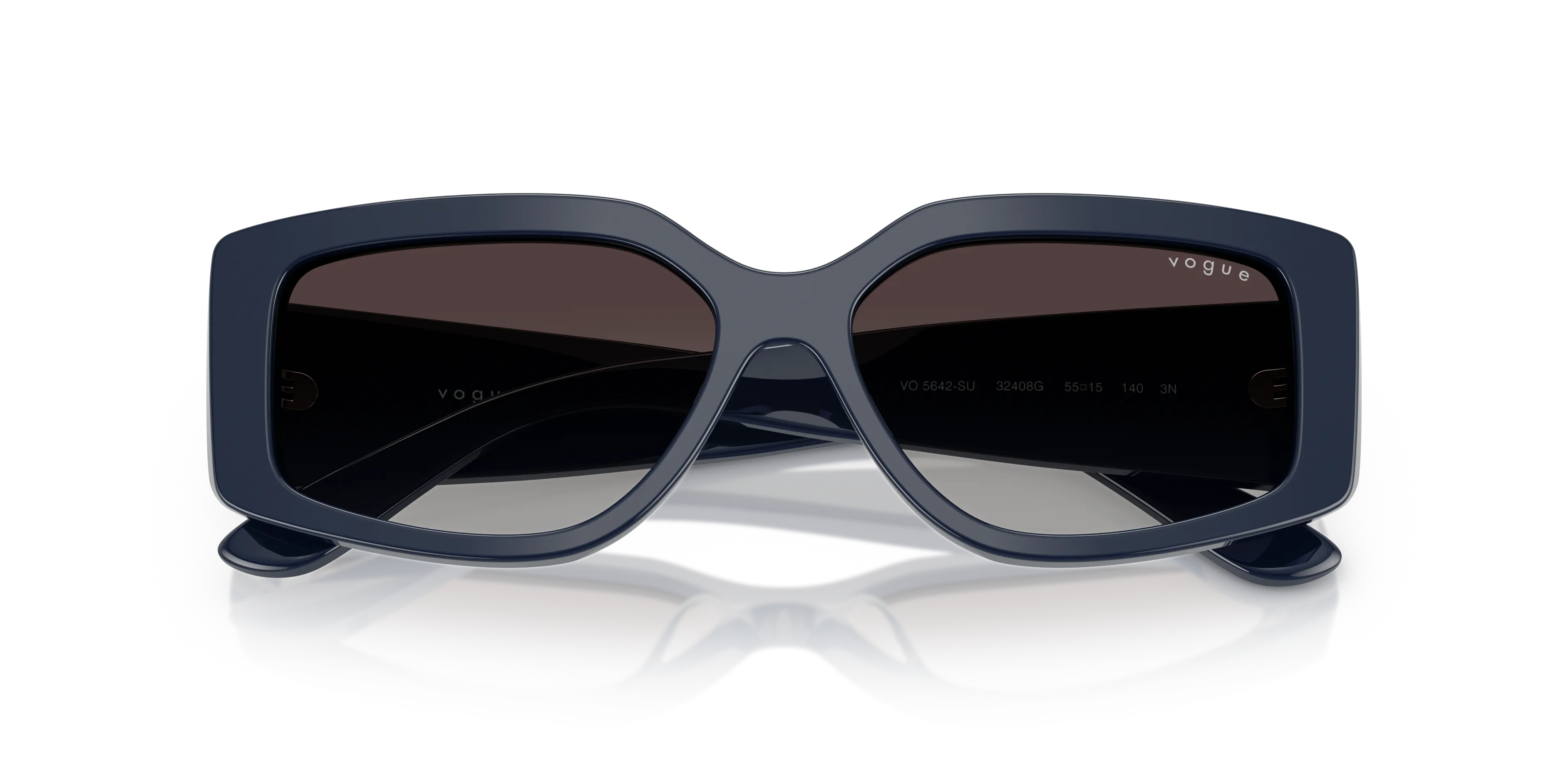 VOGUE EYEWEAR VO5642SU 32408G Occhiali da sole Acetato Blu Grigio Squadrata Normale Sfumato - immagine 2