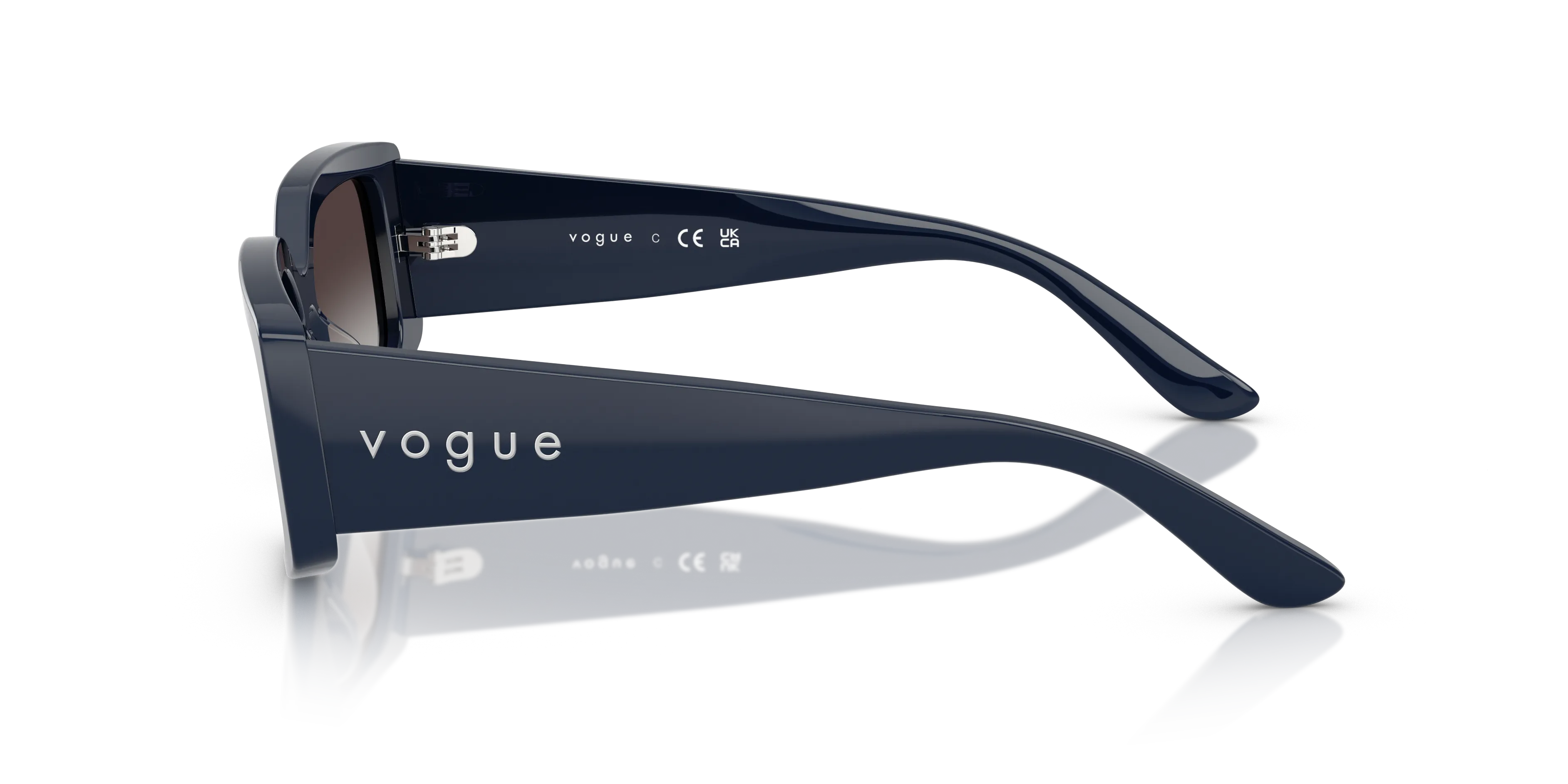 VOGUE EYEWEAR VO5642SU 32408G Occhiali da sole Acetato Blu Grigio Squadrata Normale Sfumato - immagine 4