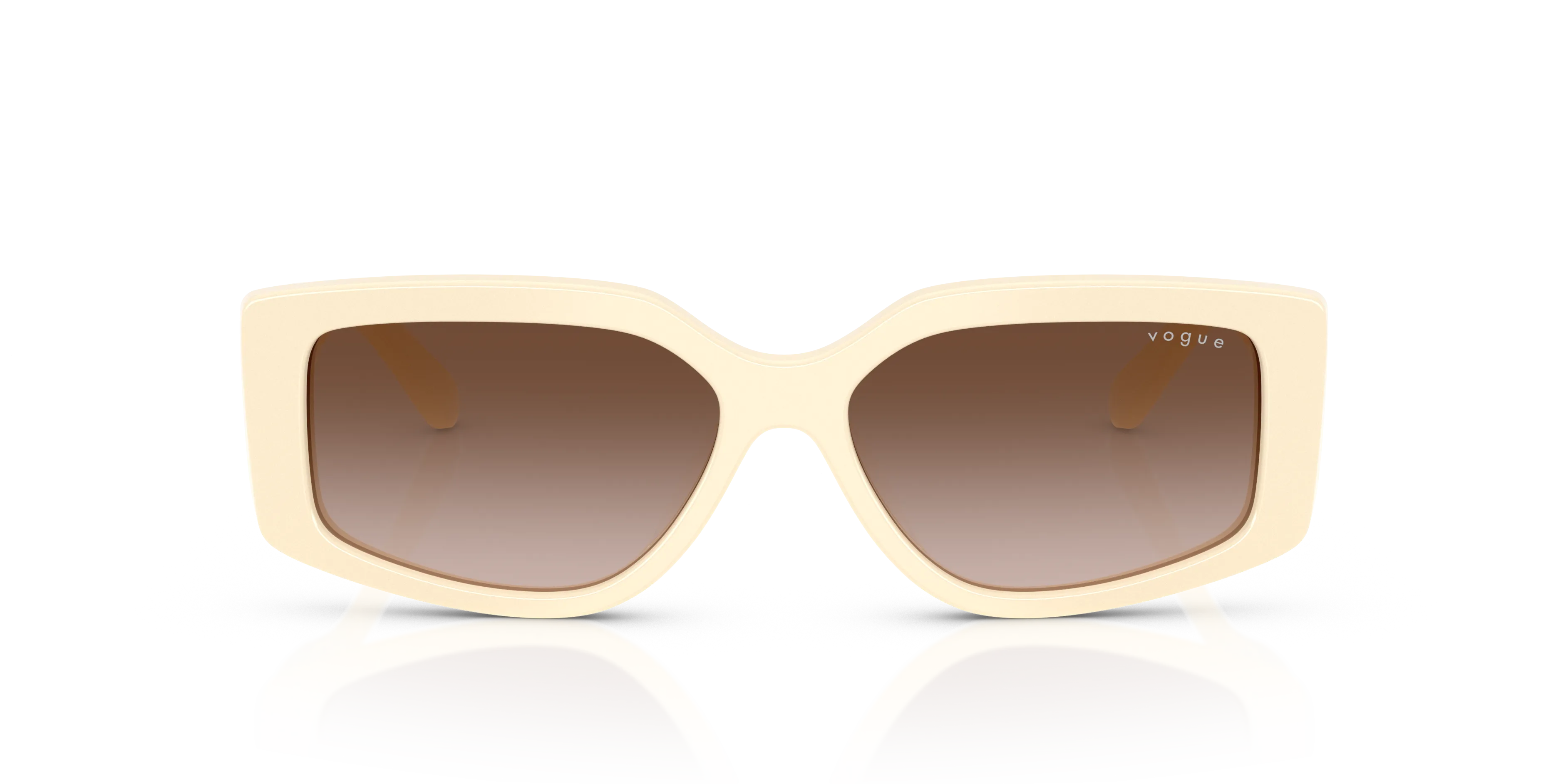 VOGUE EYEWEAR VO5642SU 316713 Occhiali da sole Acetato Bianco Marrone Squadrata Normale Sfumato - immagine 3