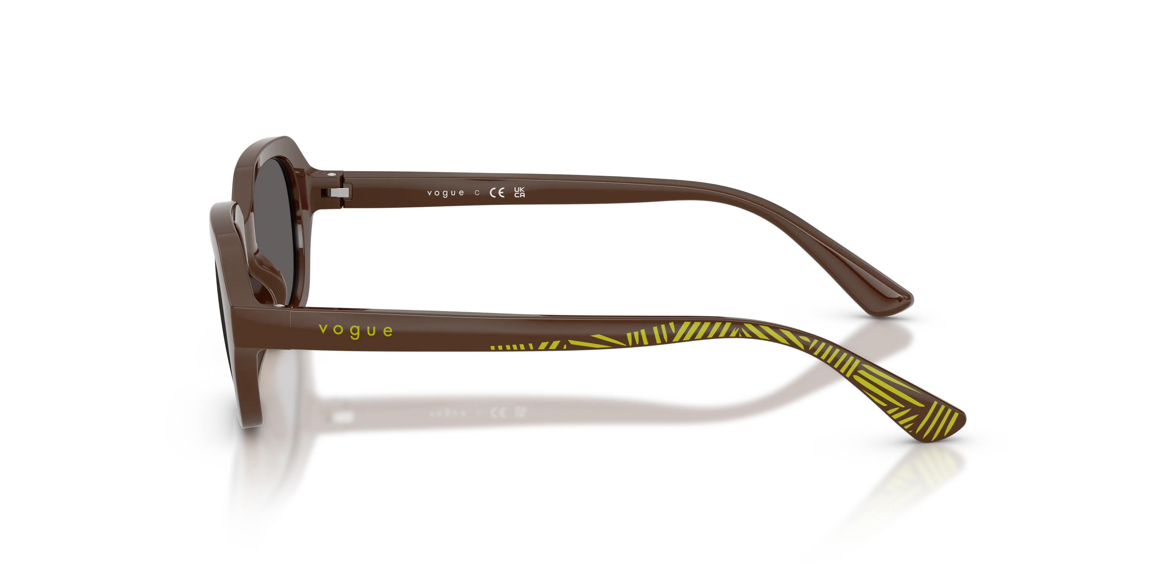 VOGUE EYEWEAR VJ2035 327587 Occhiali da sole Nylon Marrone Grigio Geometrica Normale - immagine 4