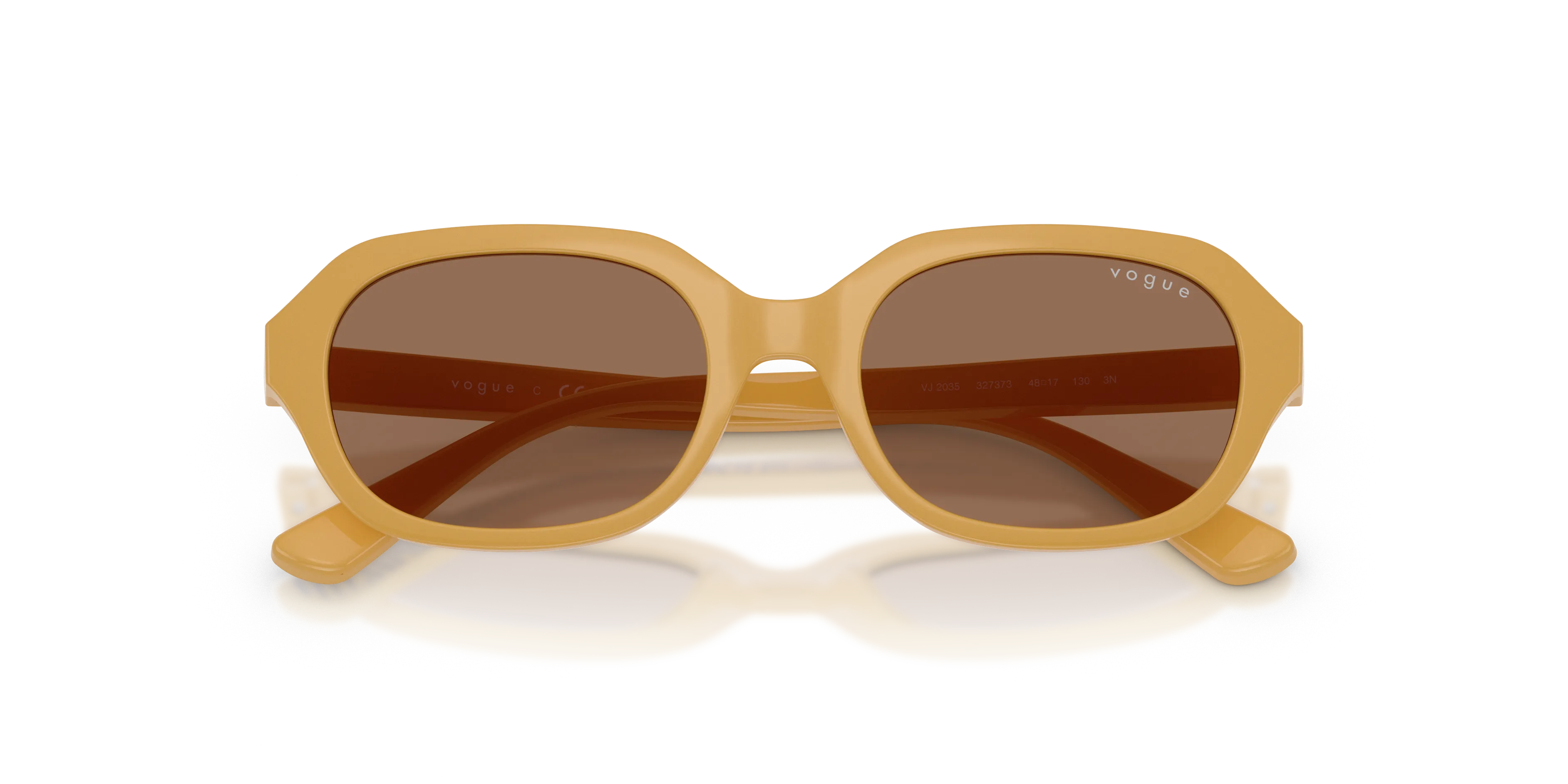 VOGUE EYEWEAR VJ2035 327373 Occhiali da sole Nylon Giallo Marrone Geometrica Normale - immagine 2