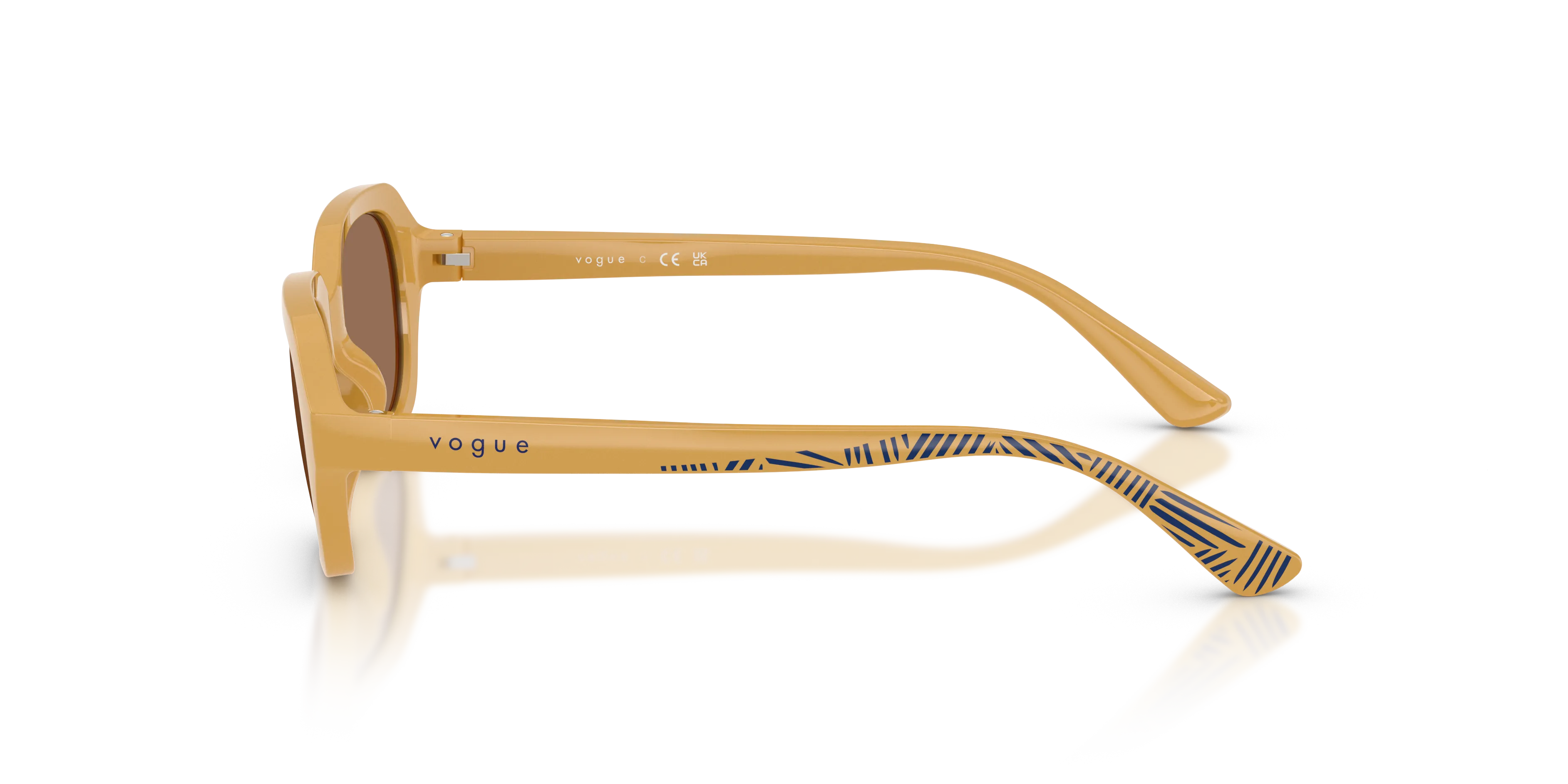 VOGUE EYEWEAR VJ2035 327373 Occhiali da sole Nylon Giallo Marrone Geometrica Normale - immagine 4