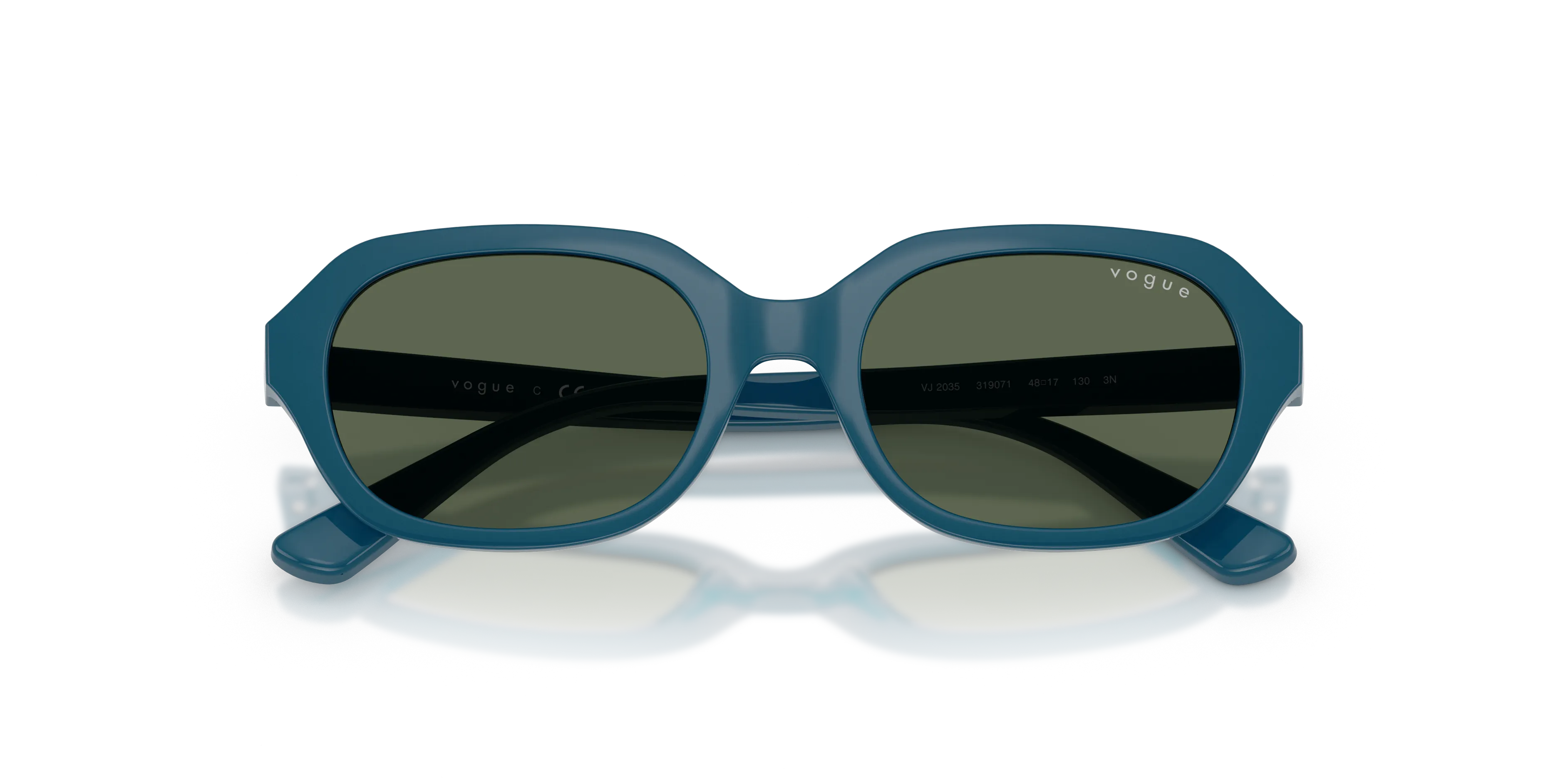 VOGUE EYEWEAR VJ2035 319071 Occhiali da sole Nylon Blu Verde Geometrica Normale - immagine 2