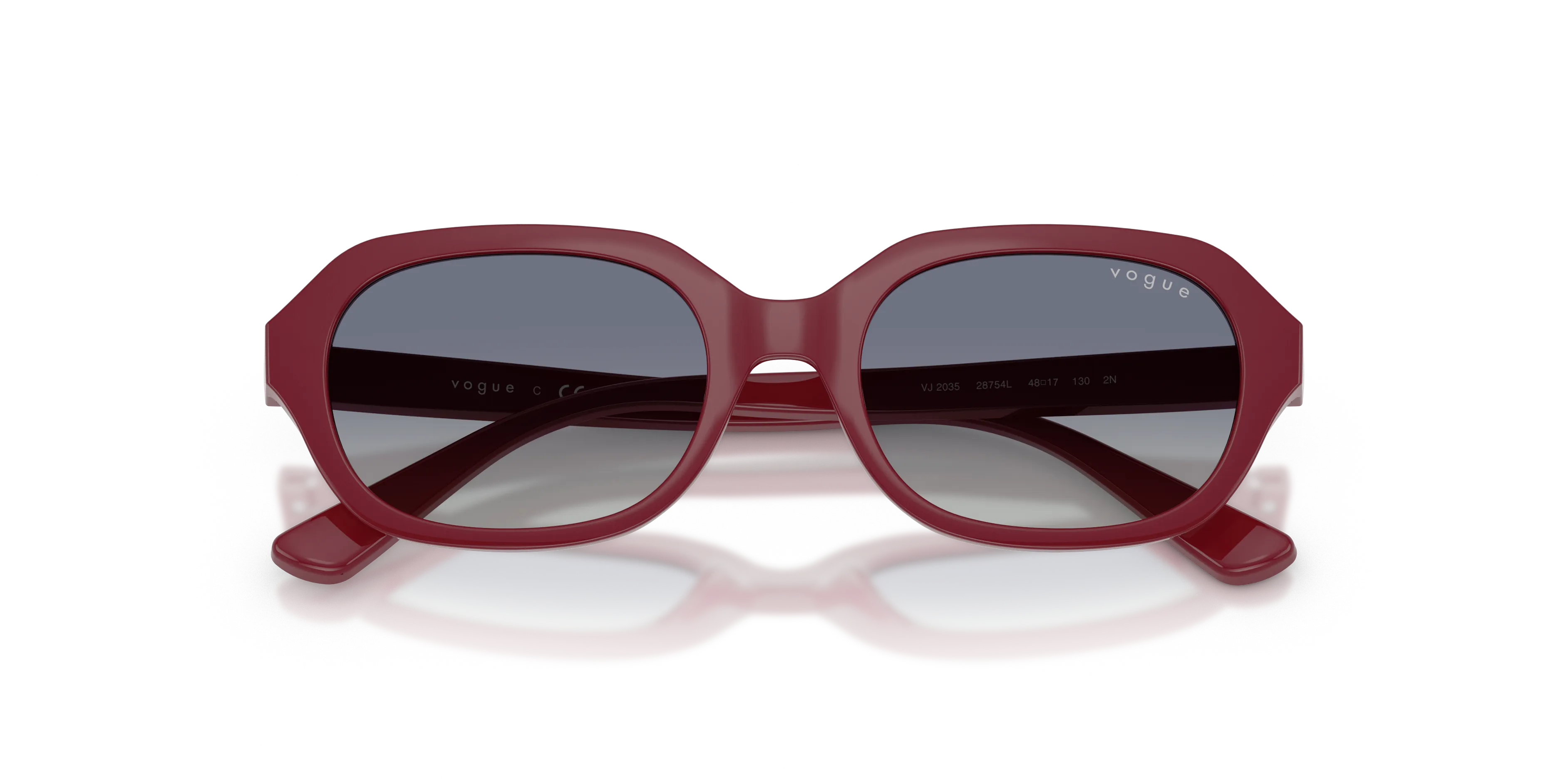 VOGUE EYEWEAR VJ2035 28754L Occhiali da sole Nylon Rosso [""] Geometrica Normale Sfumato - immagine 2