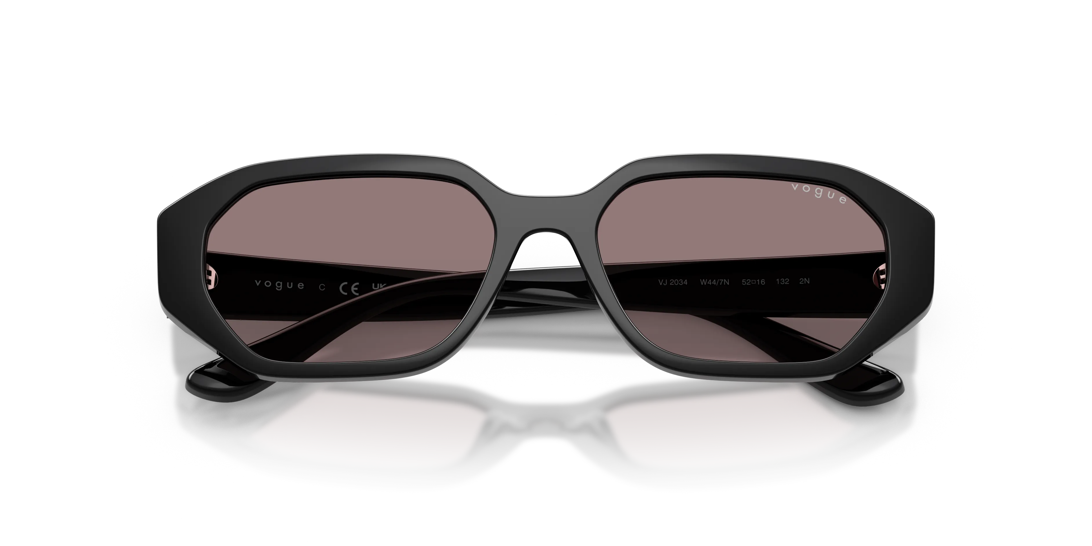 VOGUE EYEWEAR VJ2034 W44/7N Occhiali da sole bambino Nylon Nero Viola Geometrica Normale - immagine 2
