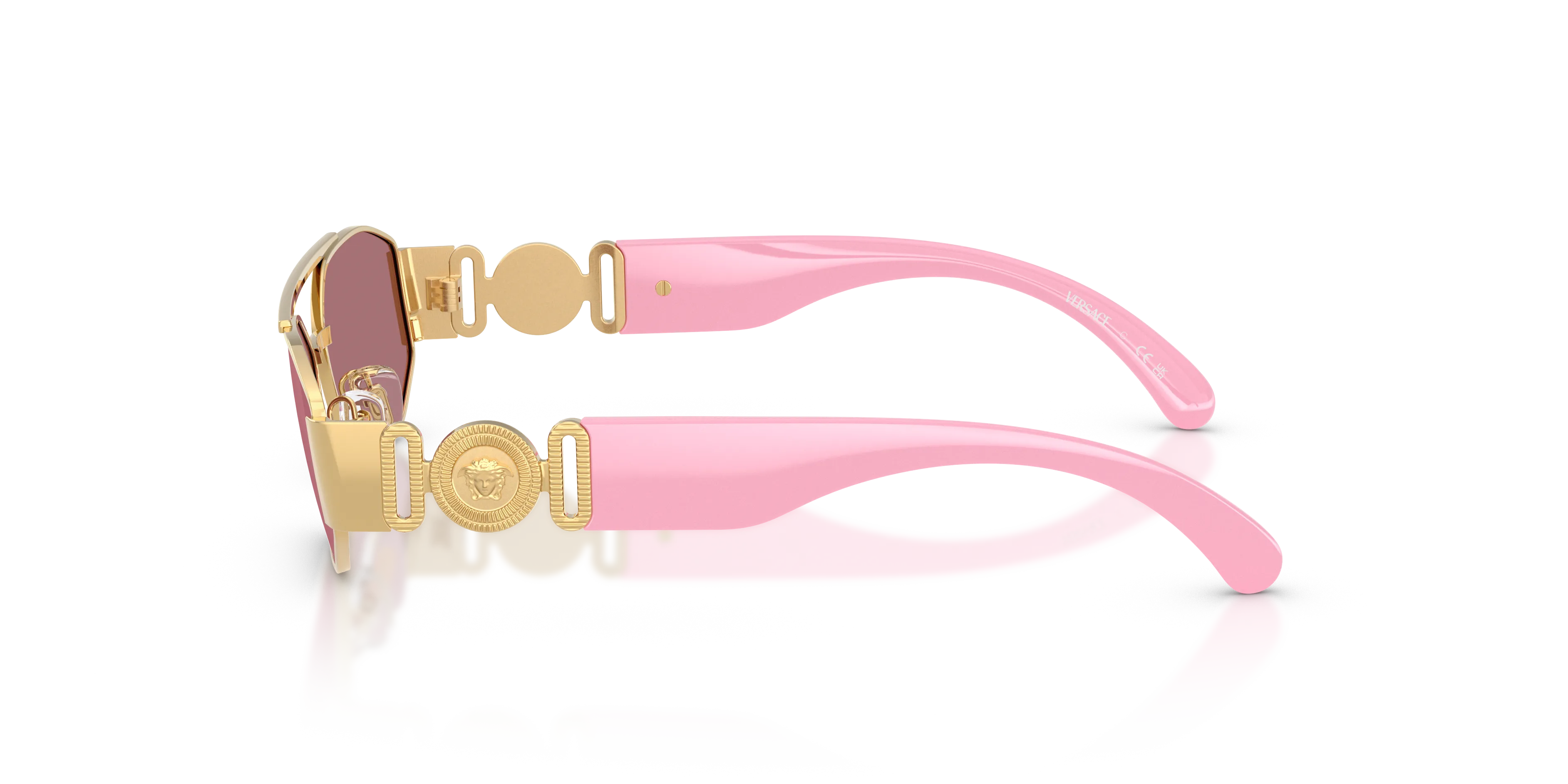 Versace VK2003 10029L Occhiali da sole bambino Metallo Oro Rosa Squadrata Specchiate - immagine 4