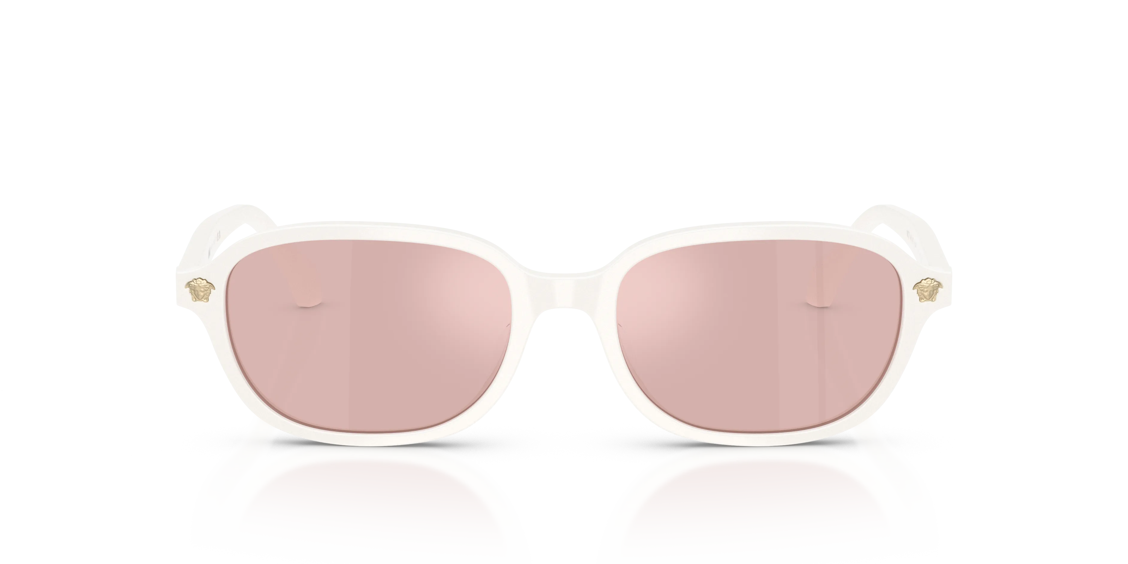 Versace VE4514D 55441T Occhiali da sole Acetato Bianco Rosa Pillow Specchiate - immagine 3