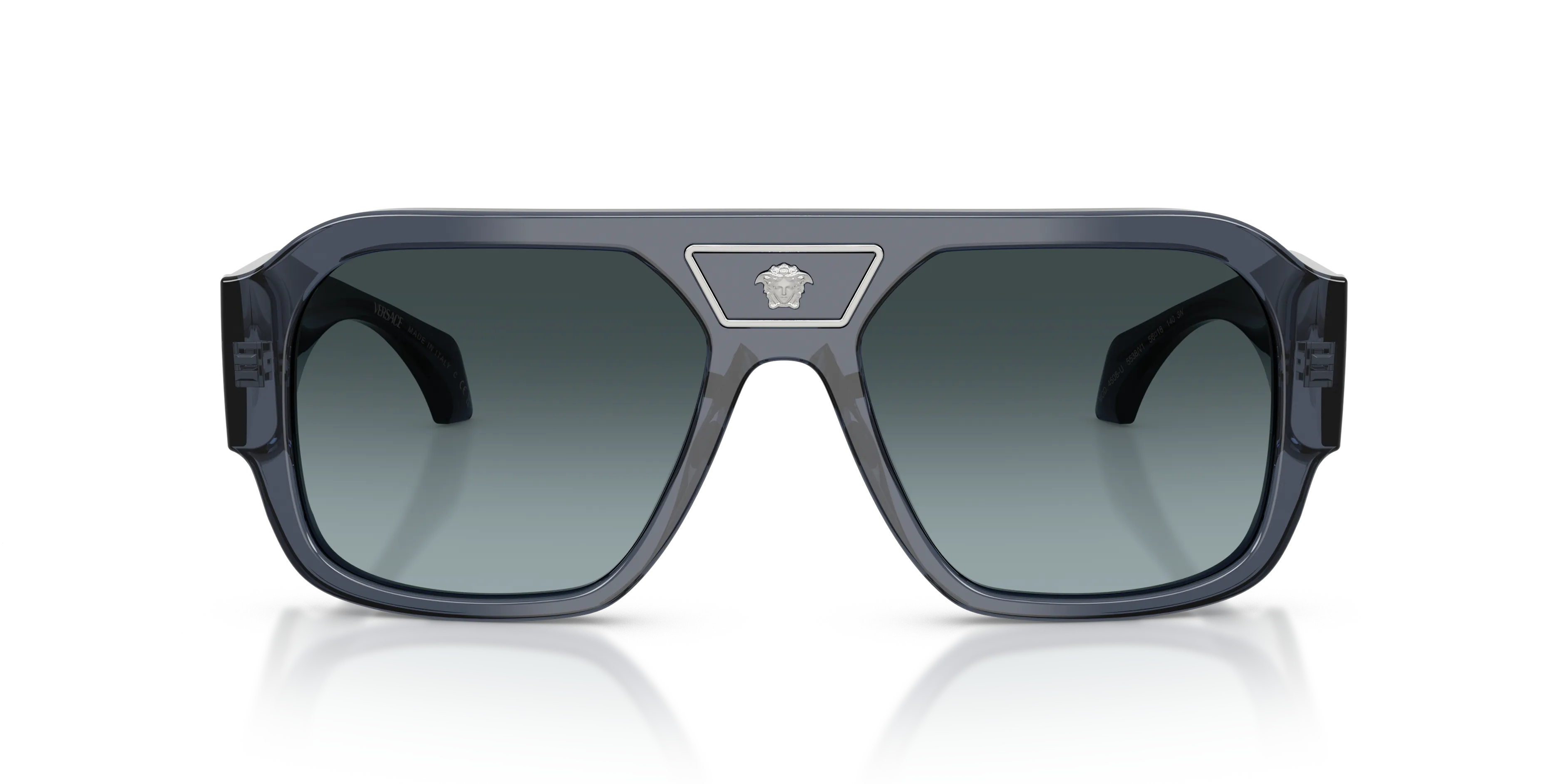 Versace VE4508U 5538V1 Occhiali da sole Acetato Blu Blu Squadrata Normale Sfumato - immagine 3