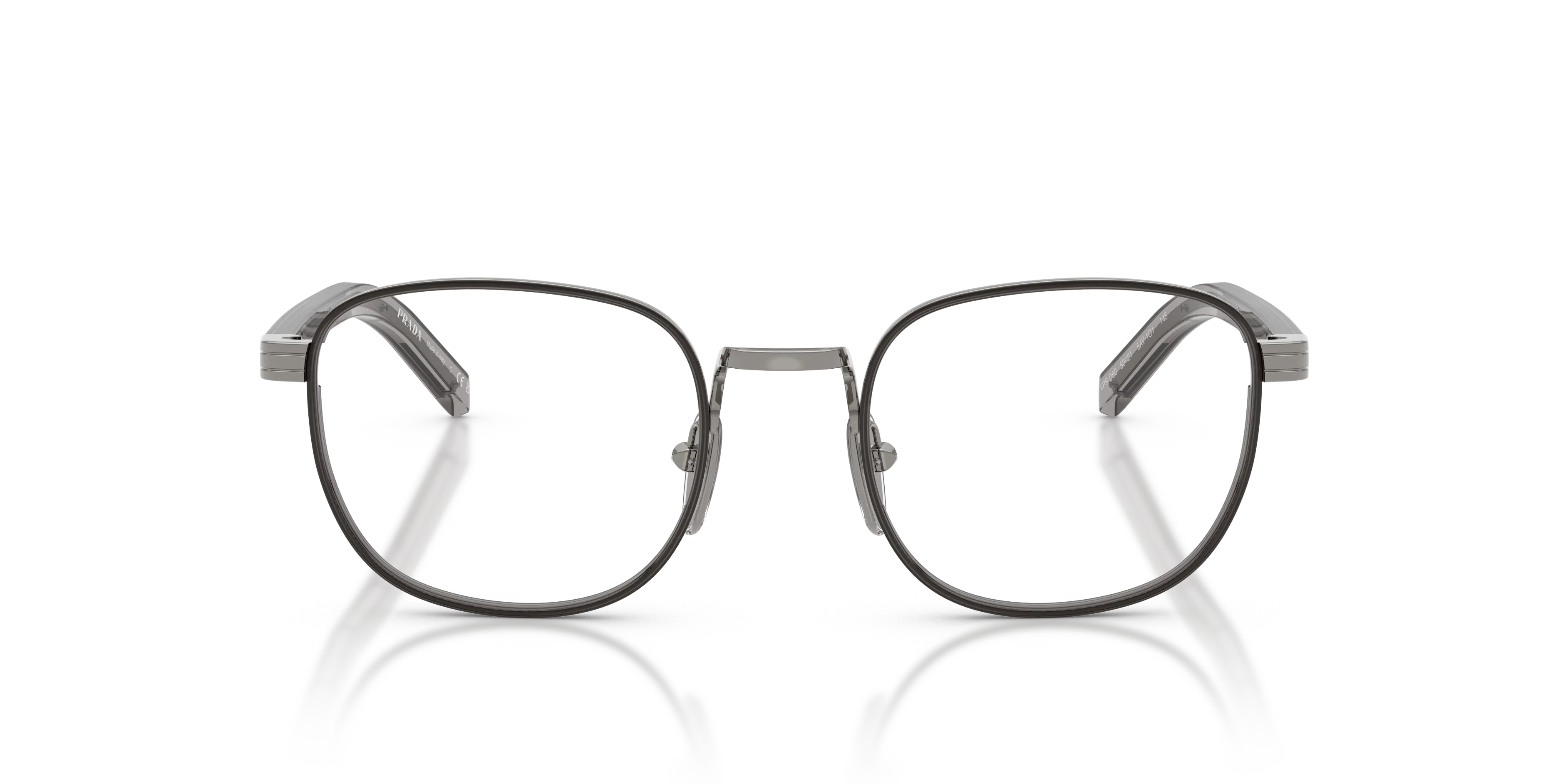 Prada PR D50V 5AV1O1 Montature da vista Metallo Grigio Trasparente Pantos Normale - immagine 3