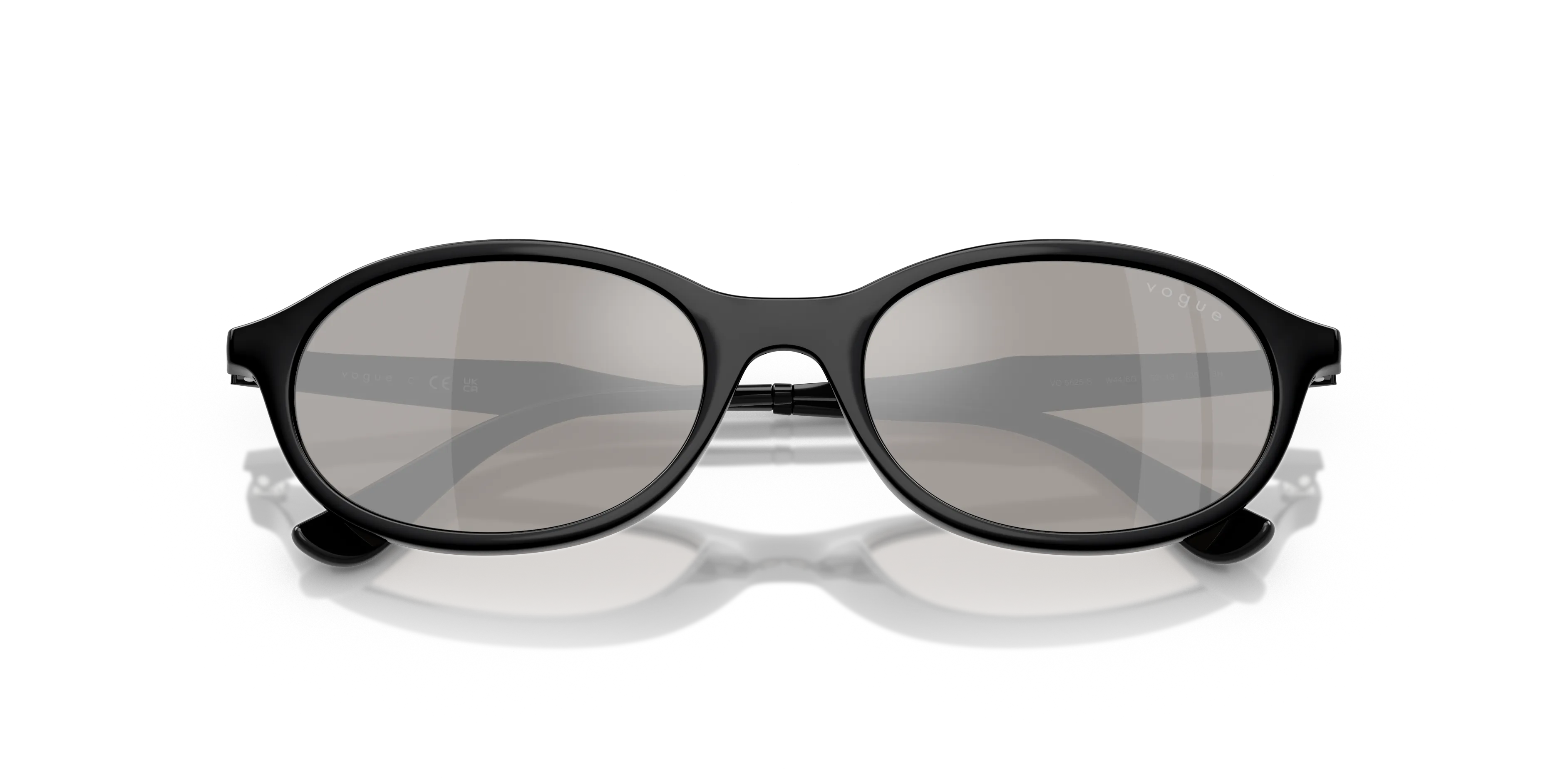 VOGUE EYEWEAR VO5625S W44/6G Occhiali da sole Nylon Nero Grigio Rotonda Specchiate - immagine 2