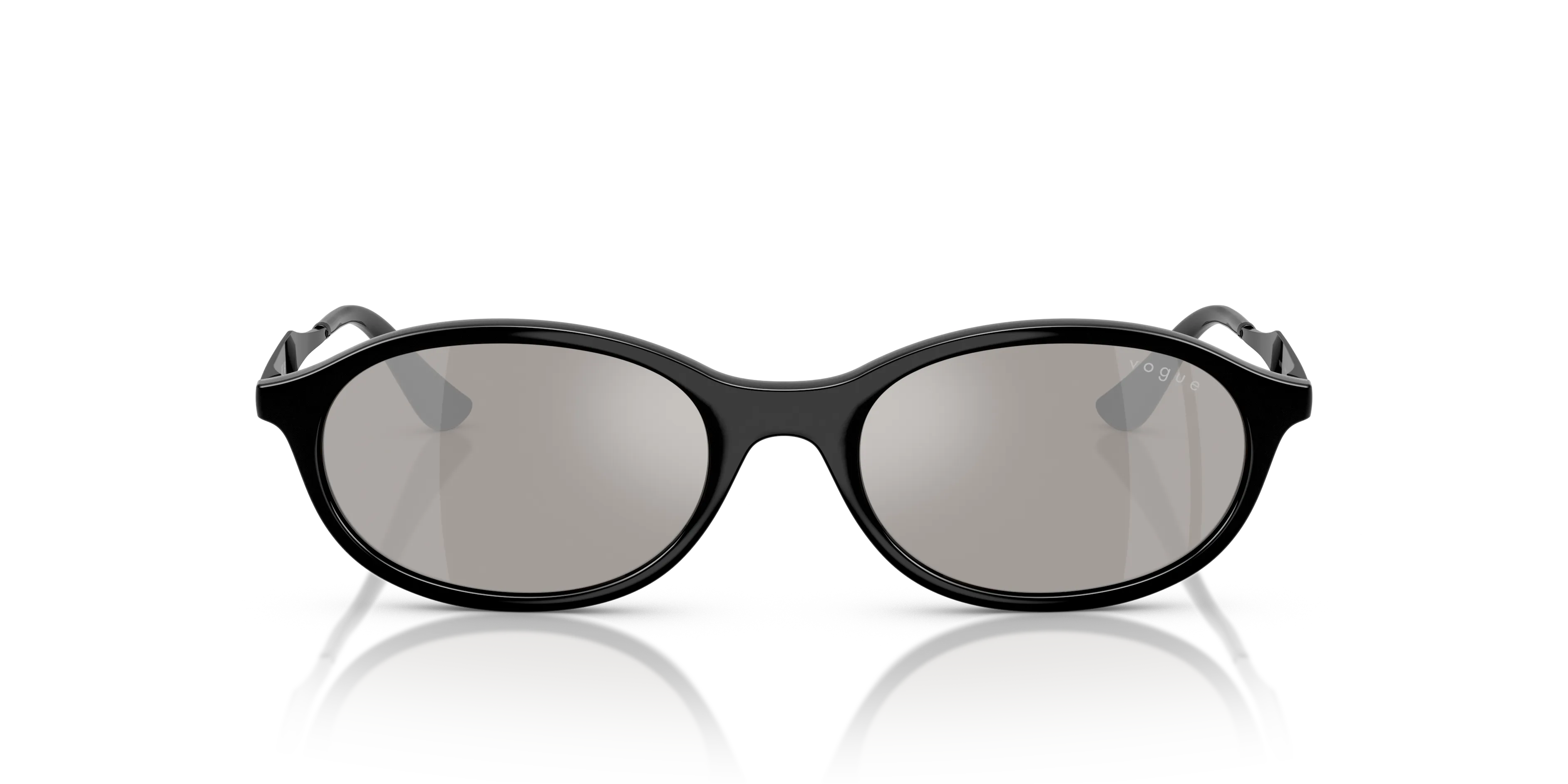 VOGUE EYEWEAR VO5625S W44/6G Occhiali da sole Nylon Nero Grigio Rotonda Specchiate - immagine 3