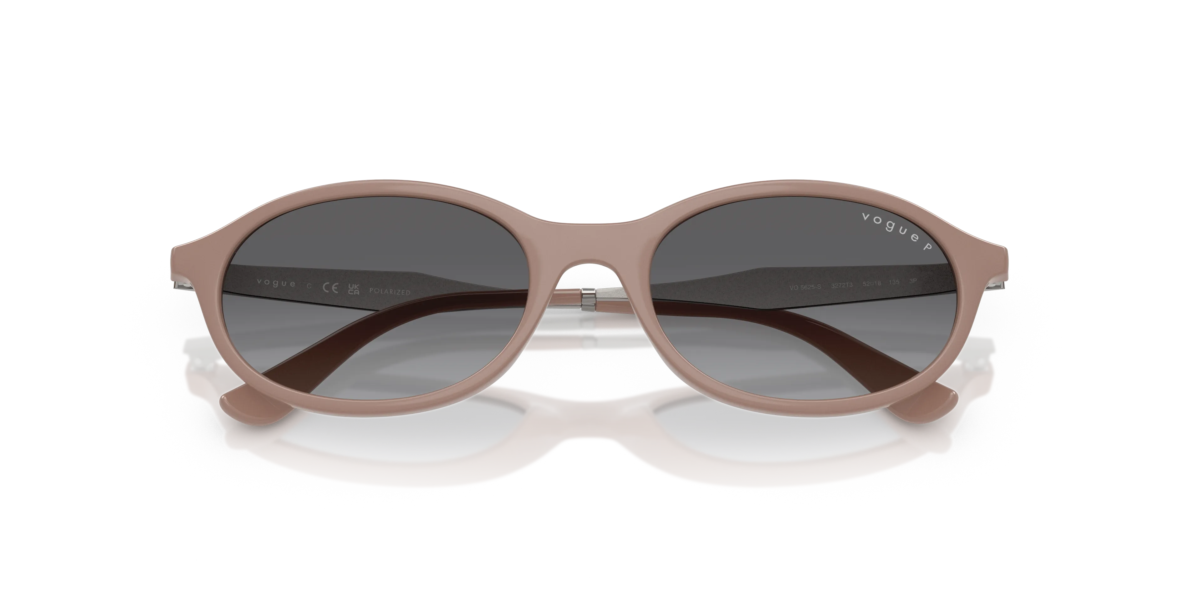VOGUE EYEWEAR VO5625S 3272T3 Occhiali da sole Nylon Nero Grigio Rotonda Polarizzata Sfumato - immagine 2