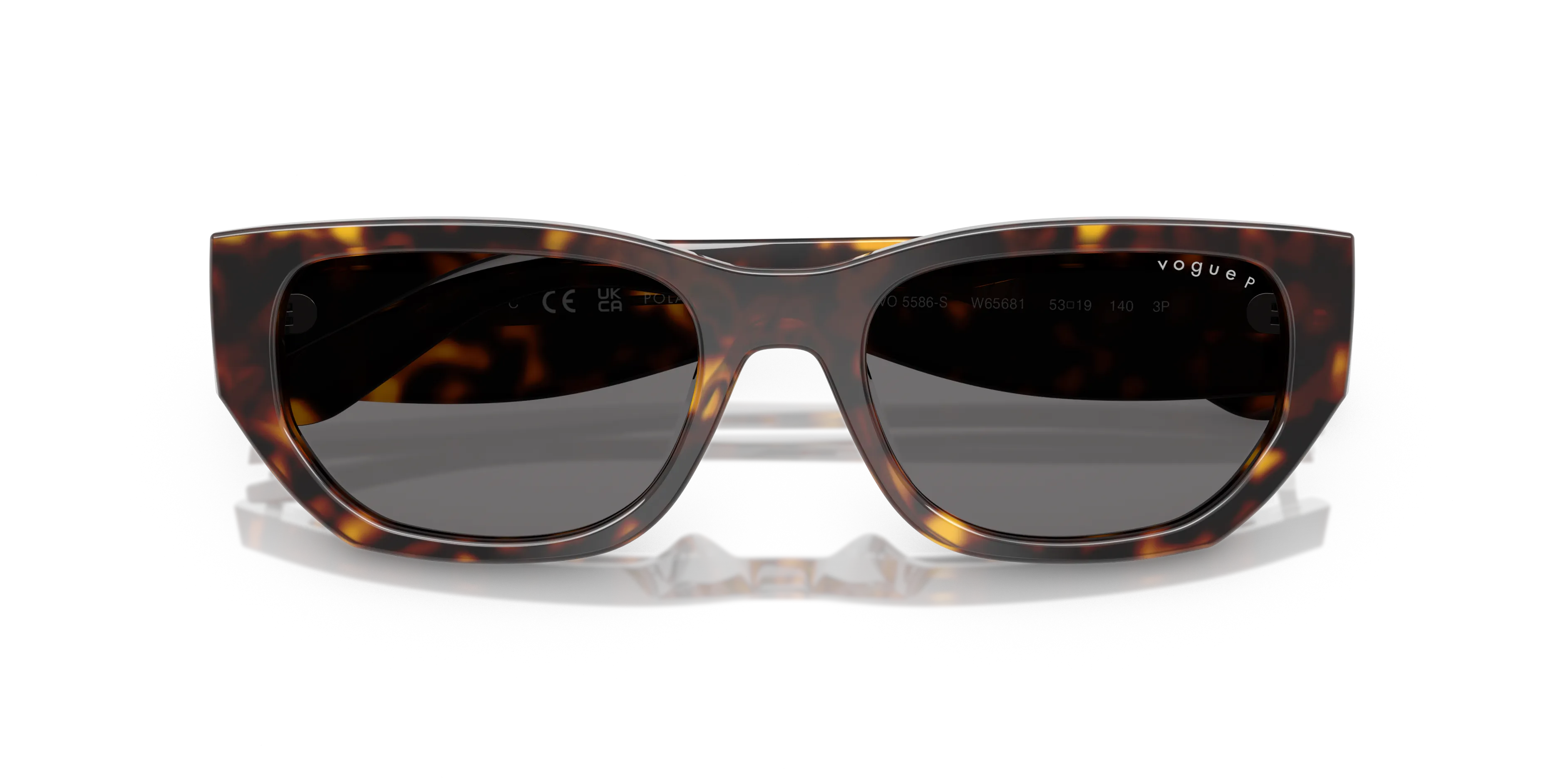 VOGUE EYEWEAR VO5586S W65681 Occhiali da sole Acetato Marrone Grigio Squadrata Polarizzata - immagine 2