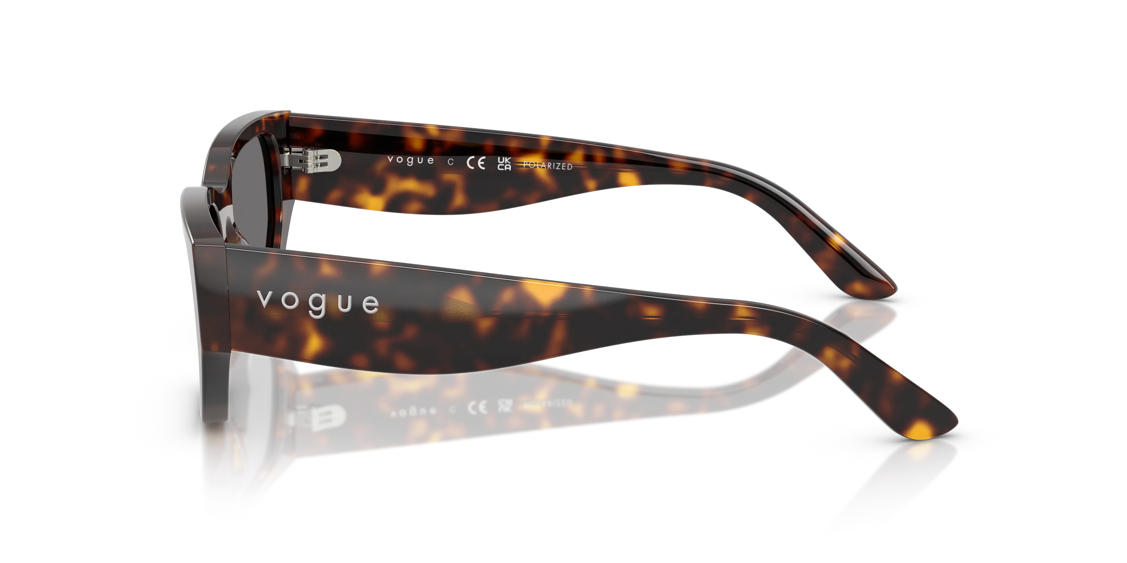 VOGUE EYEWEAR VO5586S W65681 Occhiali da sole Acetato Marrone Grigio Squadrata Polarizzata - immagine 4