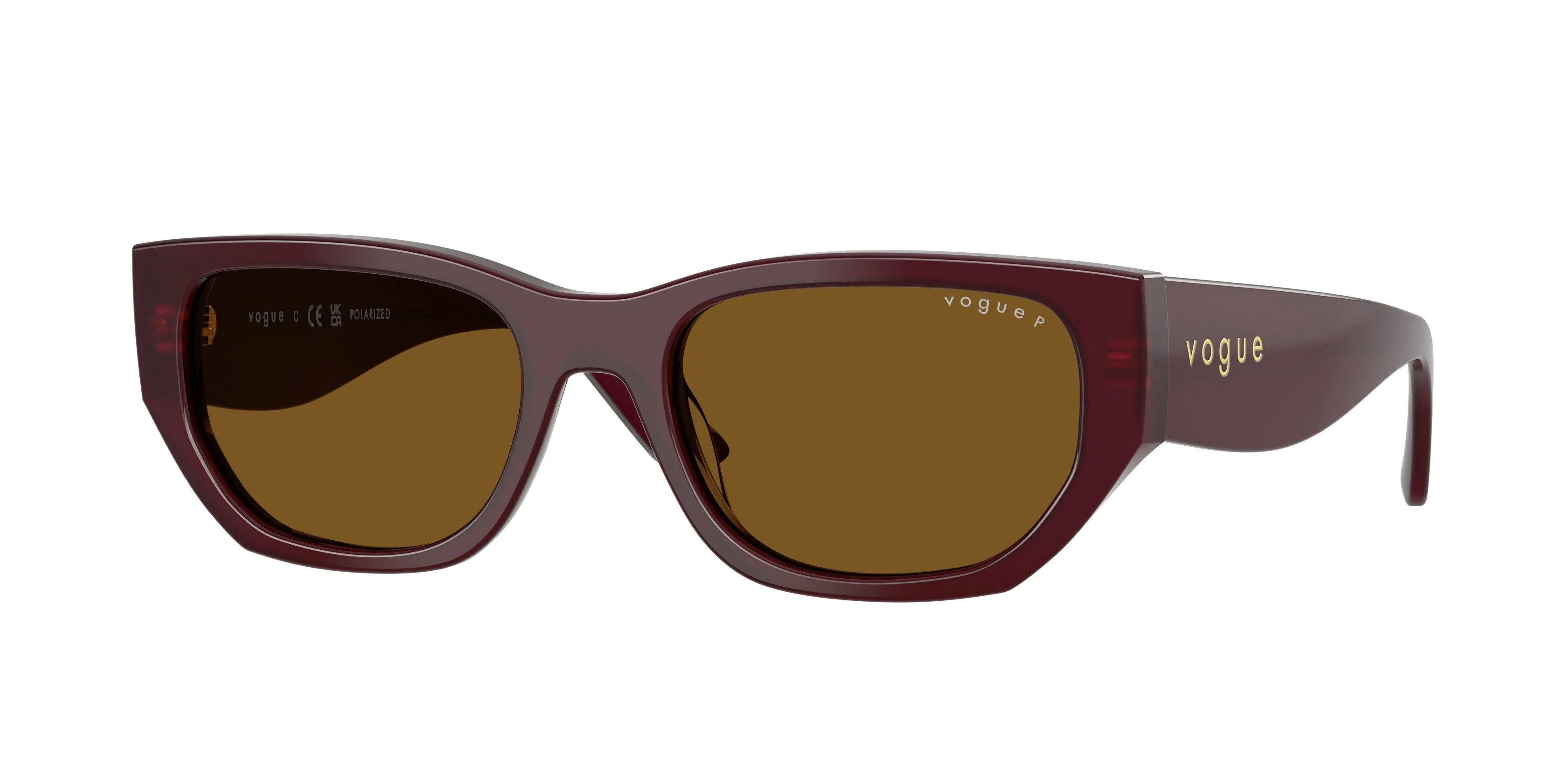 VOGUE EYEWEAR VO5586S 328483 Occhiali da sole Acetato Rosso Marrone Squadrata Polarizzata - immagine 1