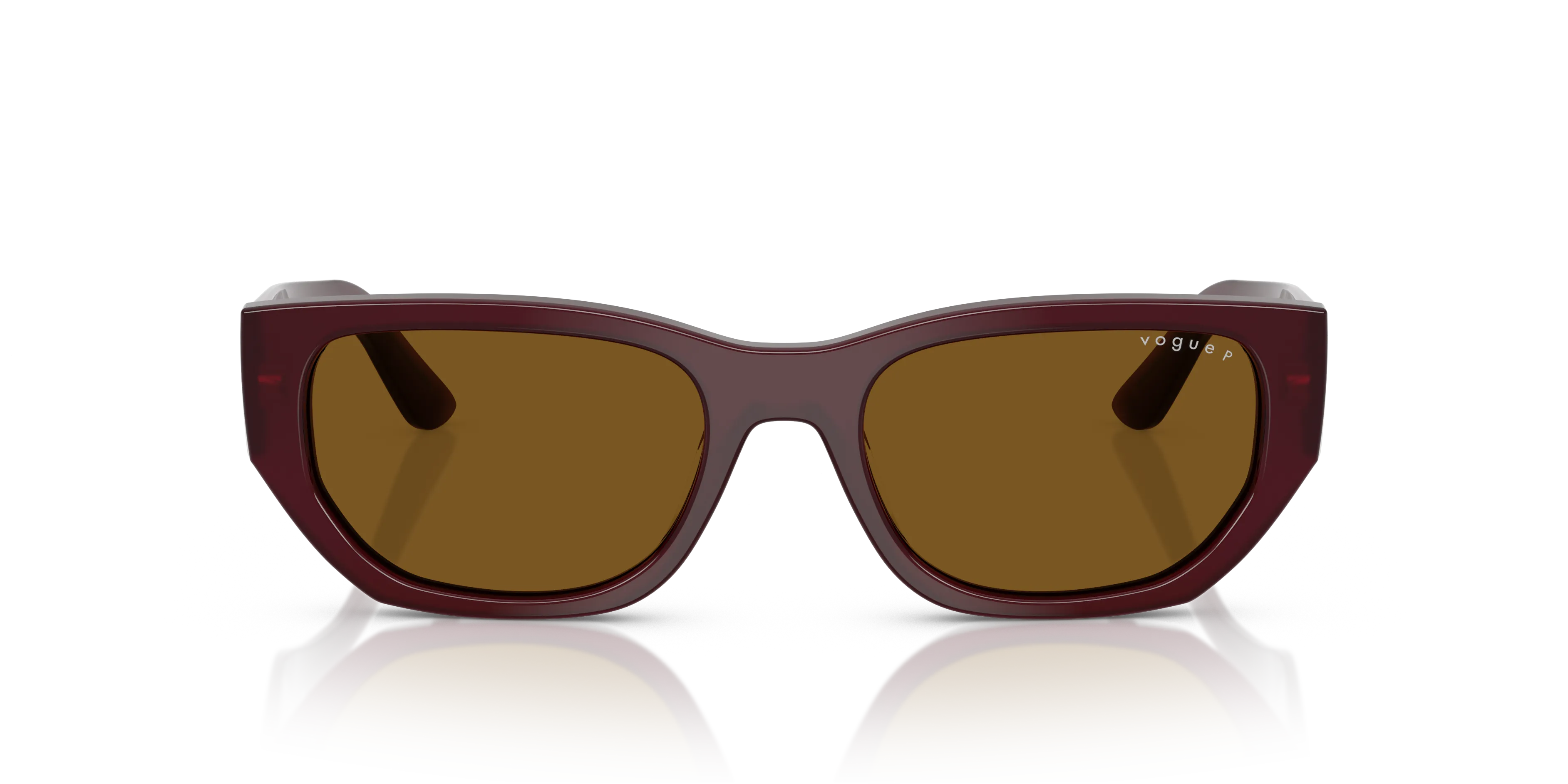 VOGUE EYEWEAR VO5586S 328483 Occhiali da sole Acetato Rosso Marrone Squadrata Polarizzata - immagine 3
