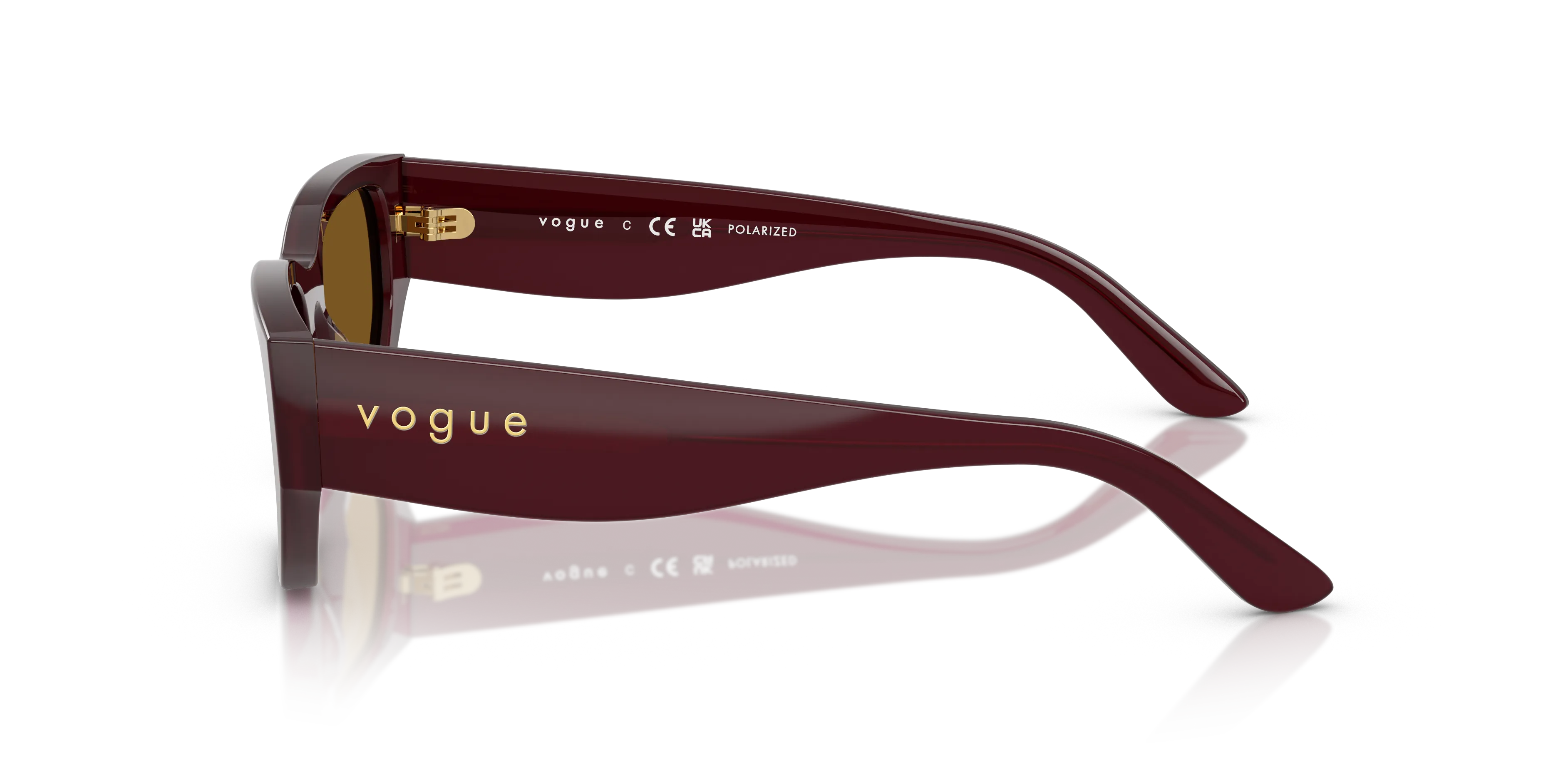 VOGUE EYEWEAR VO5586S 328483 Occhiali da sole Acetato Rosso Marrone Squadrata Polarizzata - immagine 4