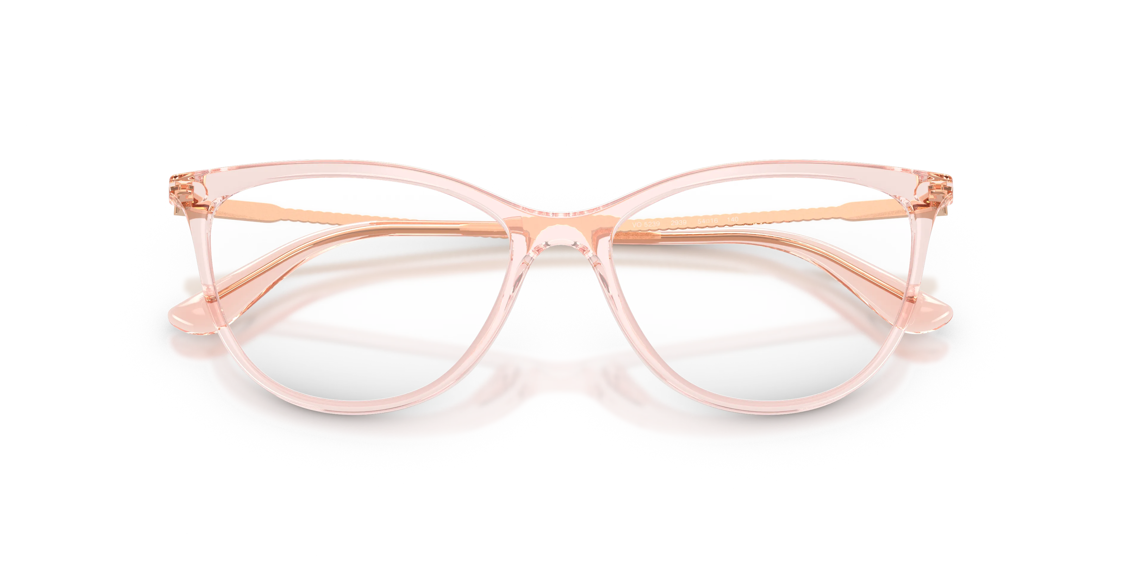 VOGUE EYEWEAR VO5239 2939 Montature da vista Iniettato Rosa Trasparente Cat Eye Normale - immagine 2