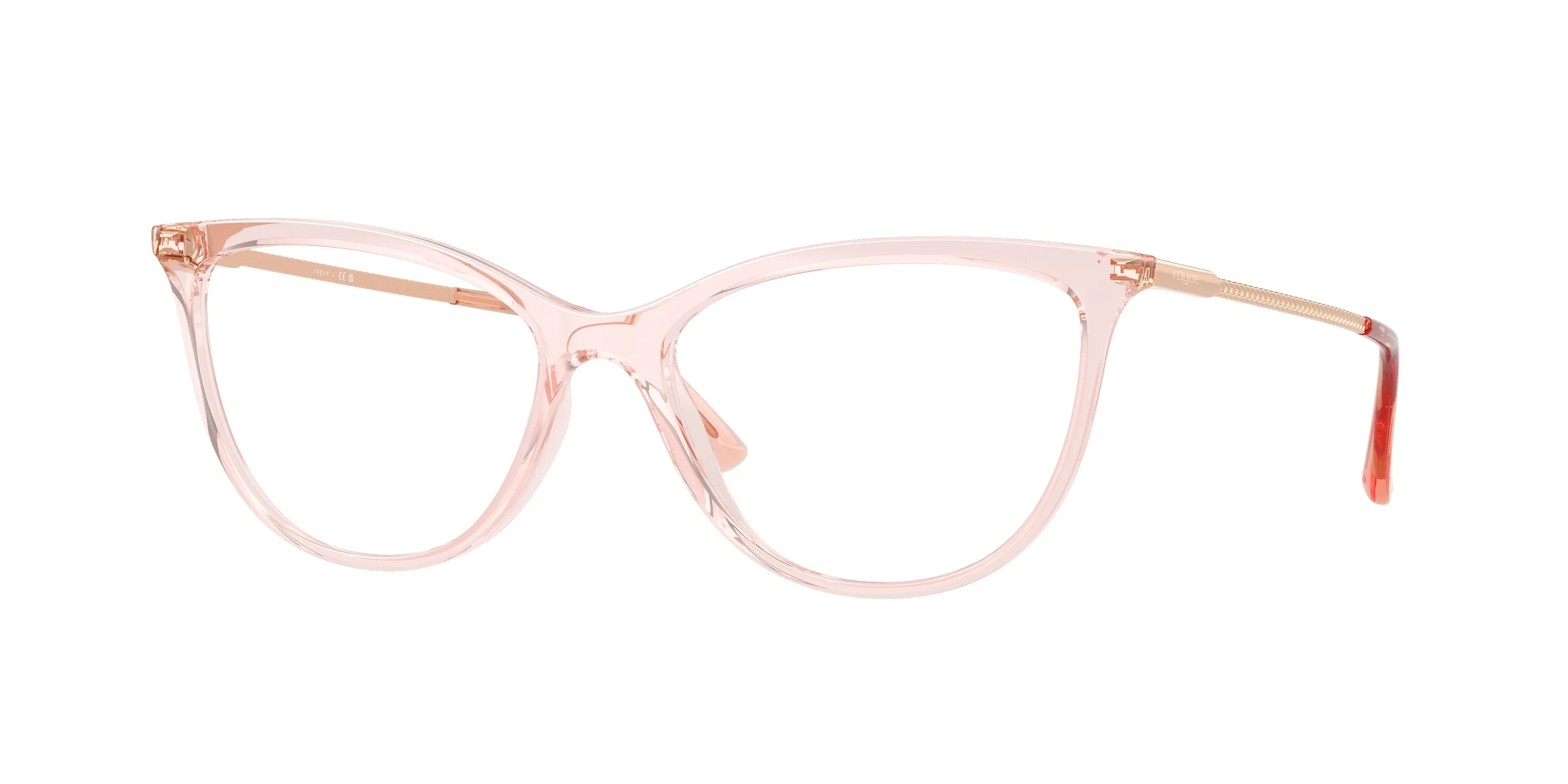 VOGUE EYEWEAR VO5239 2939 Montature da vista Iniettato Rosa Trasparente Cat Eye Normale - immagine 1