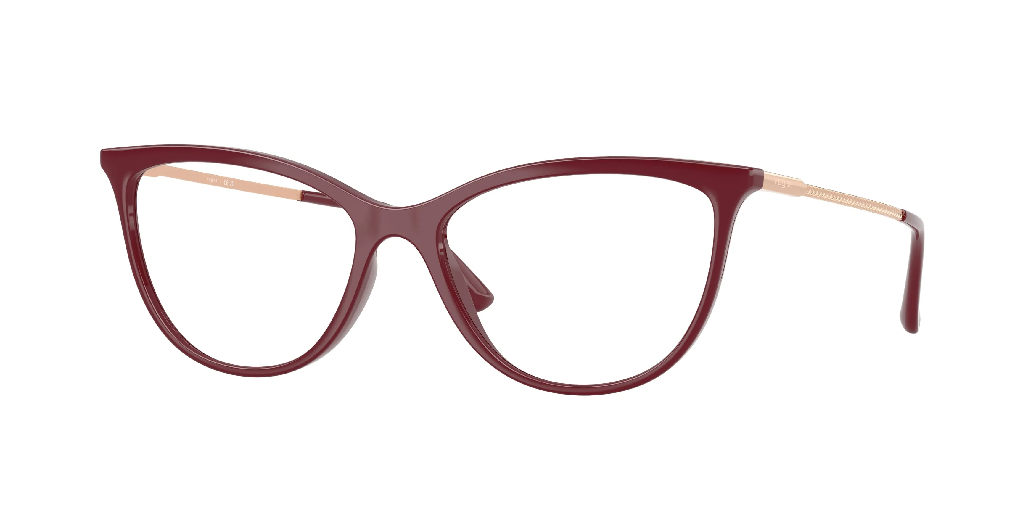 VOGUE EYEWEAR VO5239 2875 Montature da vista Iniettato Rosso Trasparente Cat Eye Normale - immagine 1