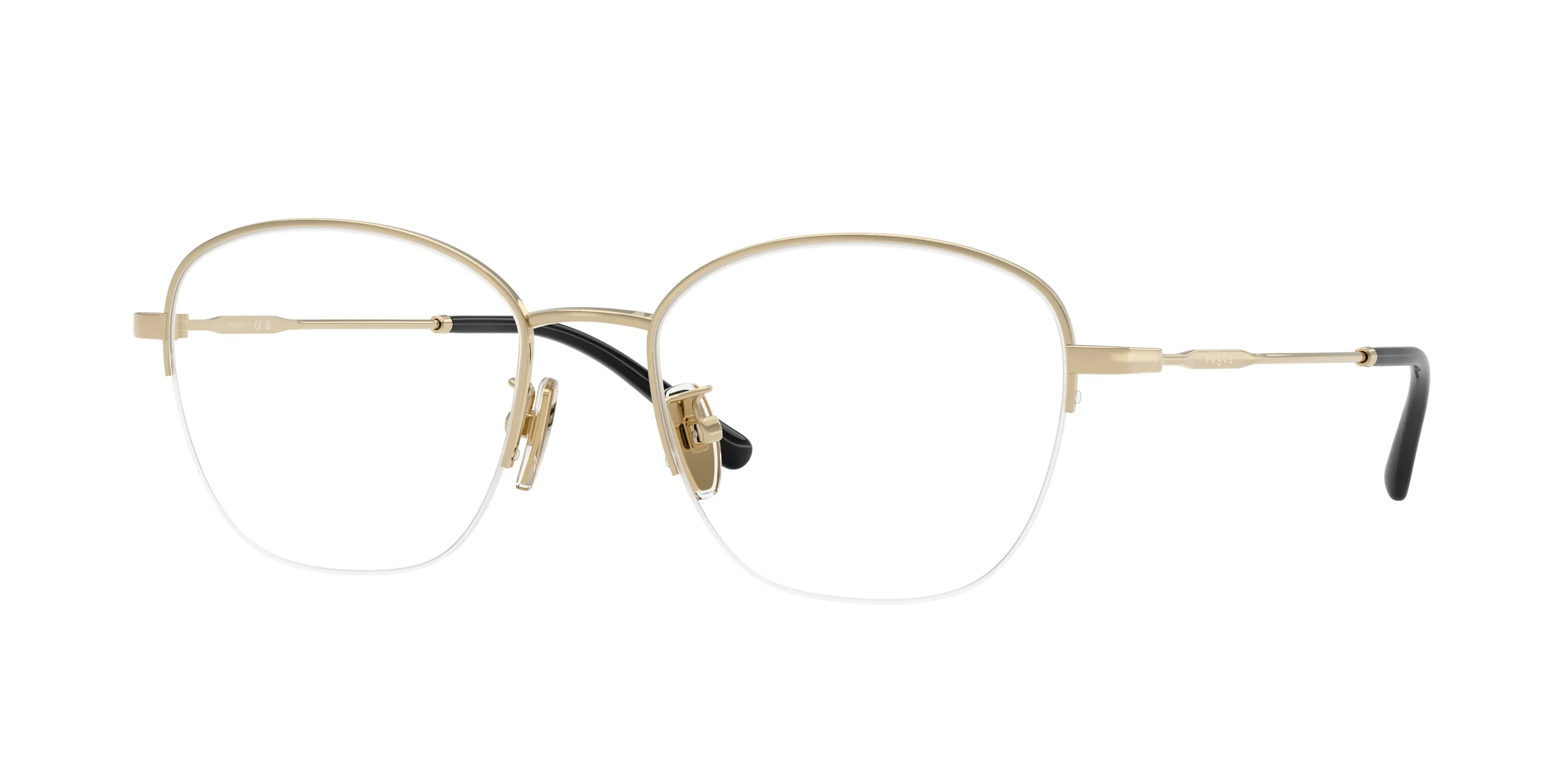 VOGUE EYEWEAR VO4357D 848 Montature da vista Metallo Oro Trasparente Geometrica Normale - immagine 1