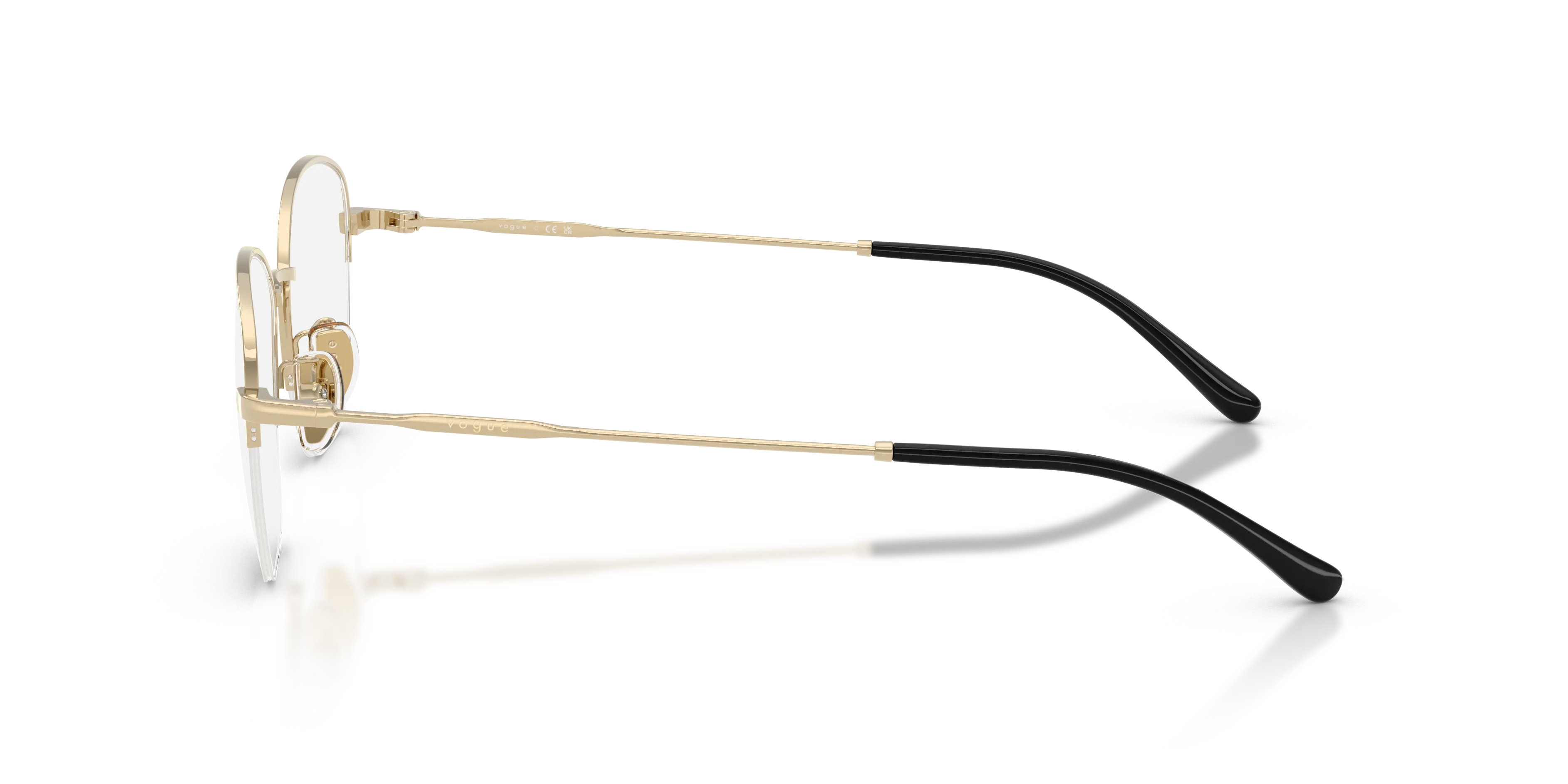 VOGUE EYEWEAR VO4357D 848 Montature da vista Metallo Oro Trasparente Geometrica Normale - immagine 4