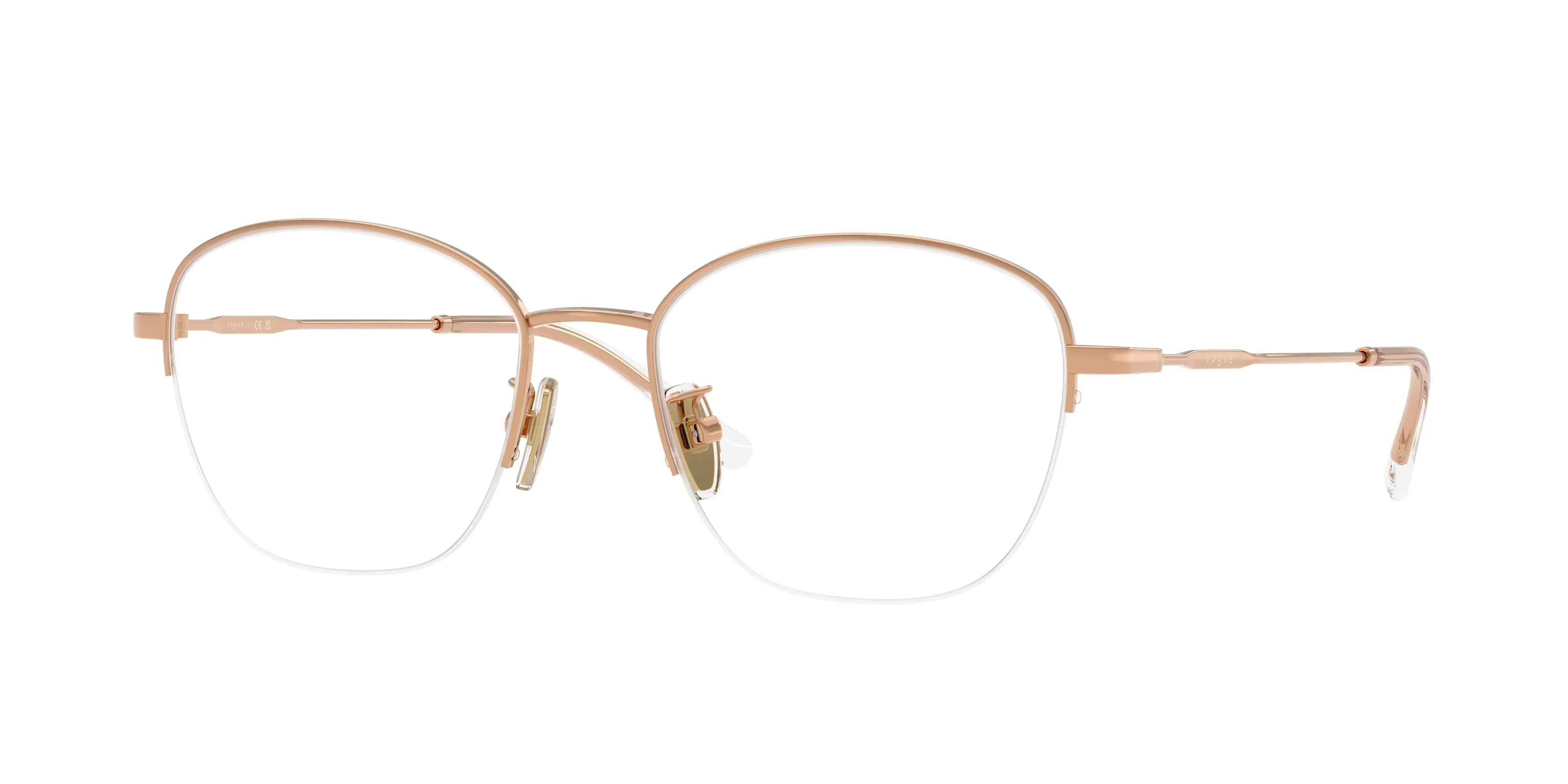 VOGUE EYEWEAR VO4357D 5152 Montature da vista Metallo Oro Trasparente Geometrica Normale - immagine 1