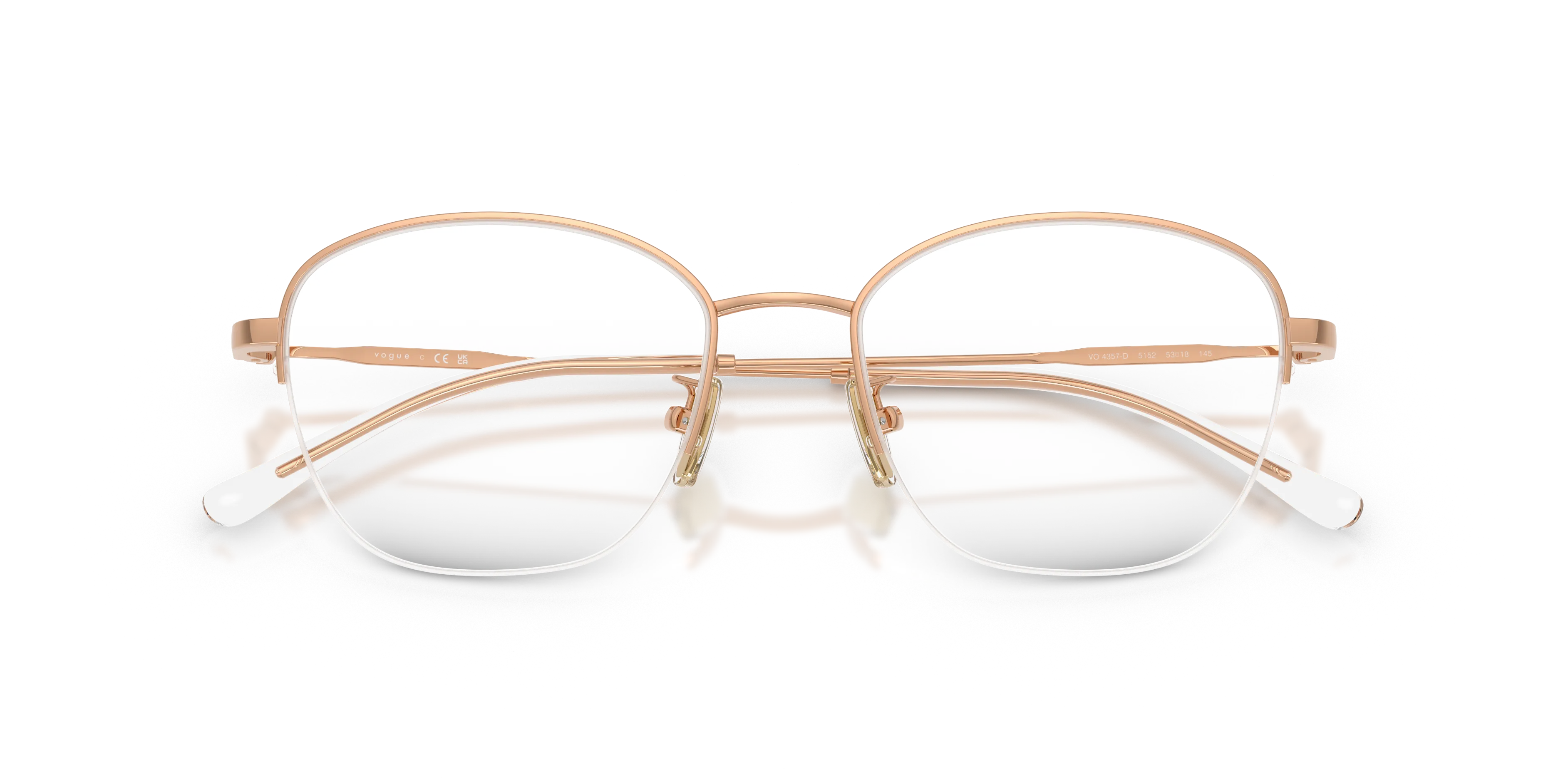 VOGUE EYEWEAR VO4357D 5152 Montature da vista Metallo Oro Trasparente Geometrica Normale - immagine 2