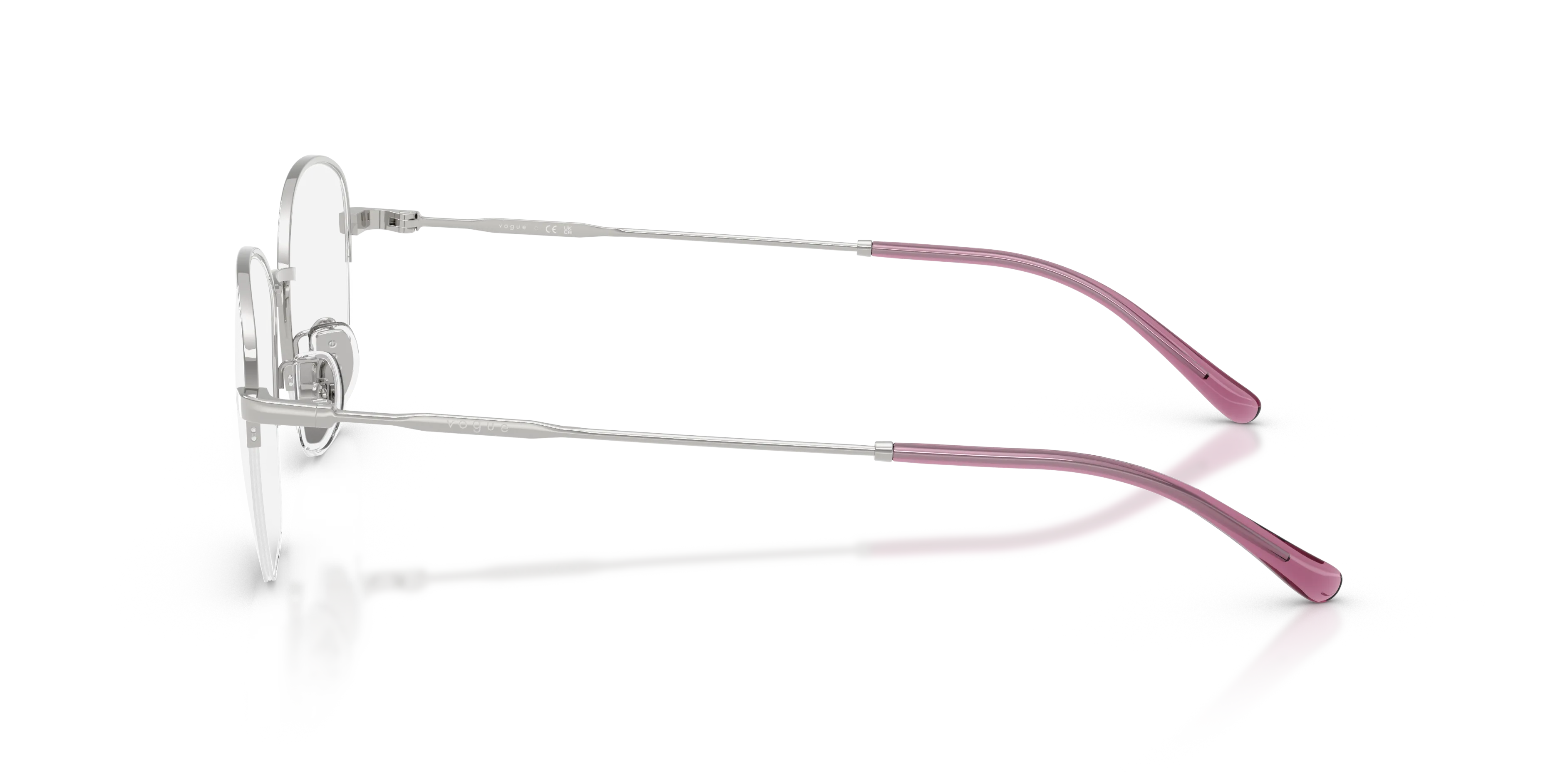 VOGUE EYEWEAR VO4357D 323 Montature da vista Metallo Argento Trasparente Geometrica Normale - immagine 4