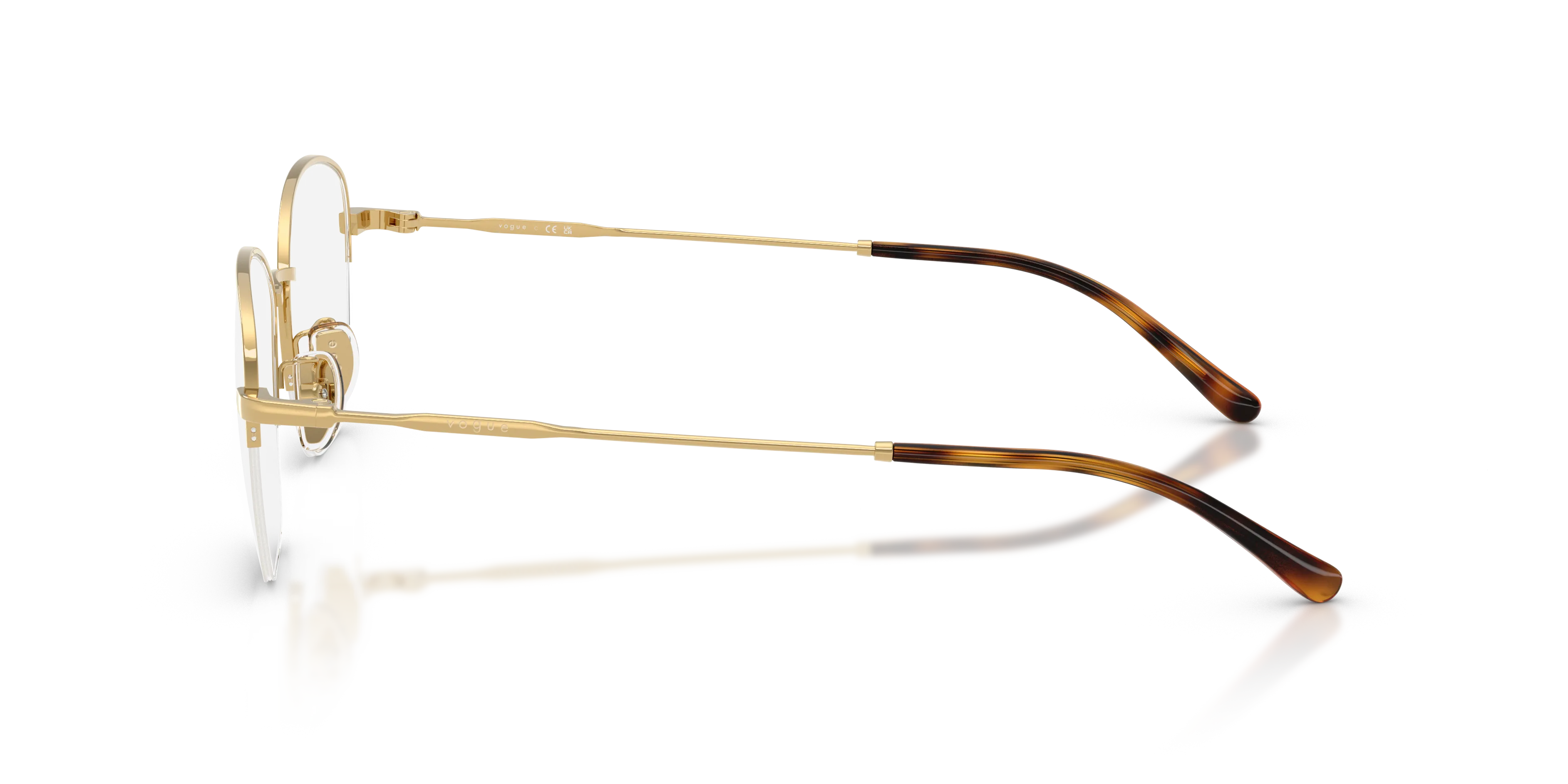 VOGUE EYEWEAR VO4357D 280 Montature da vista Metallo Oro Trasparente Geometrica Normale - immagine 4
