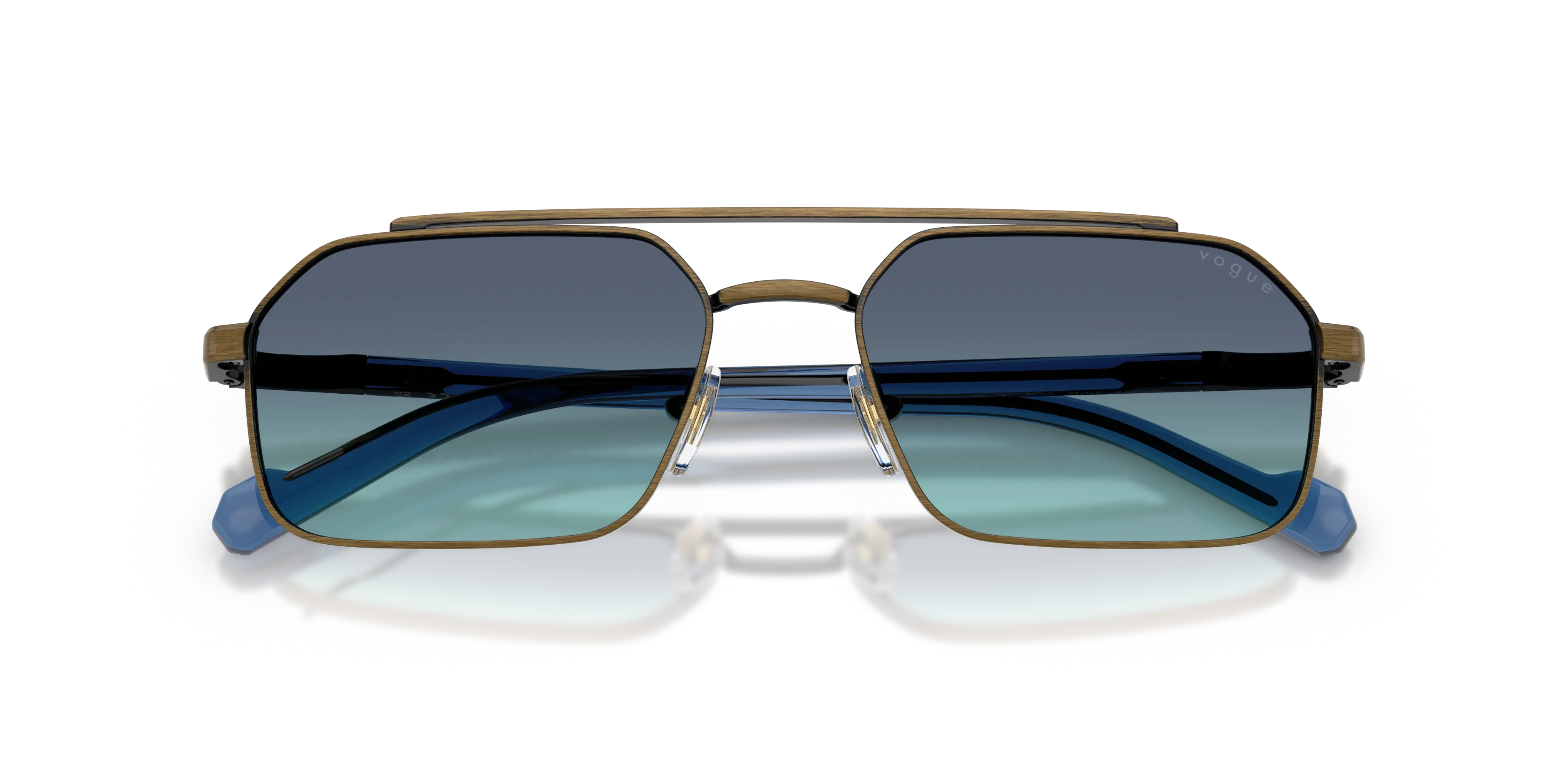 VOGUE EYEWEAR VO4356S 51374S Occhiali da sole Metallo Oro Blu Geometrica Normale Sfumato - immagine 2