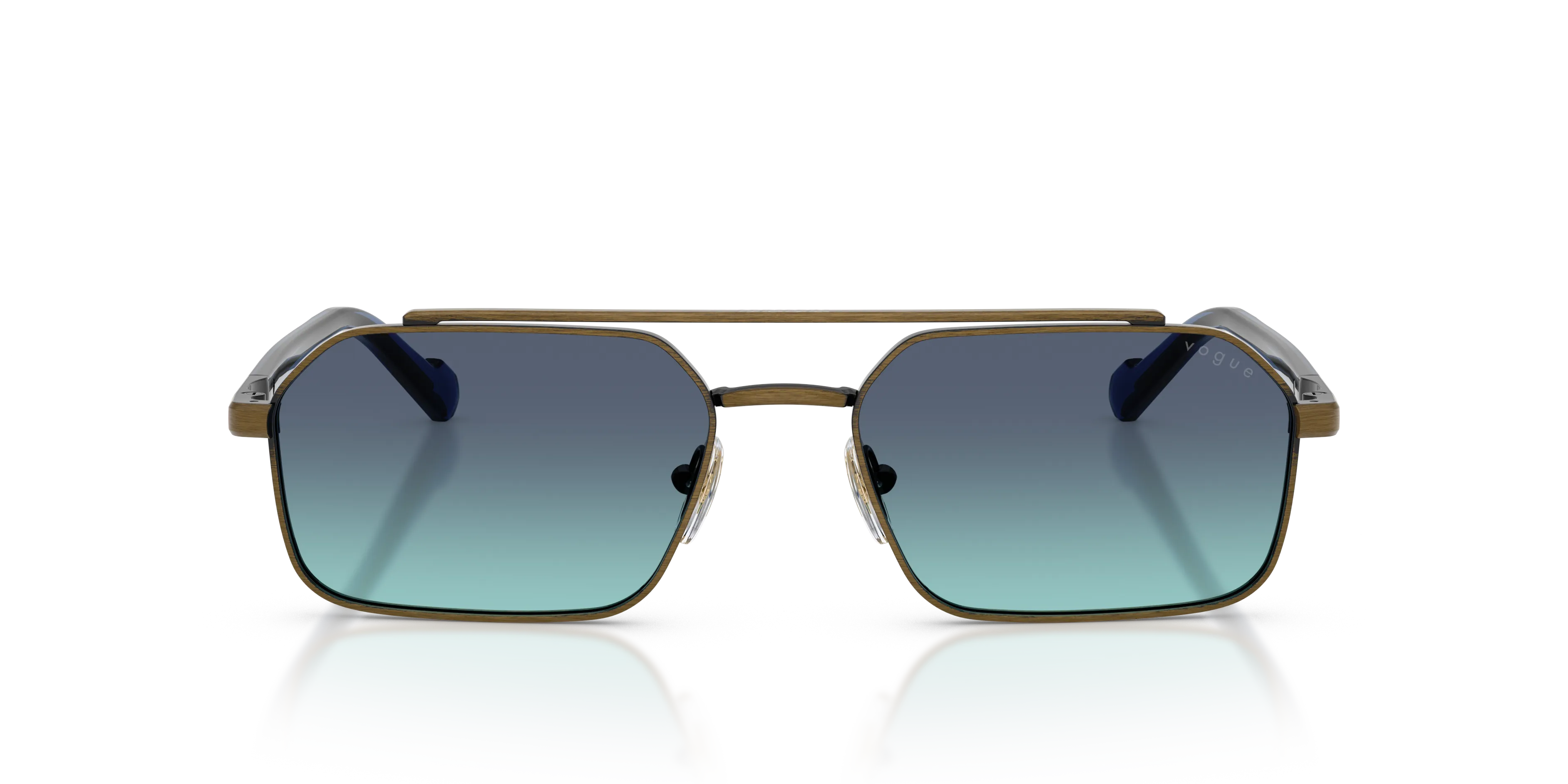 VOGUE EYEWEAR VO4356S 51374S Occhiali da sole Metallo Oro Blu Geometrica Normale Sfumato - immagine 3