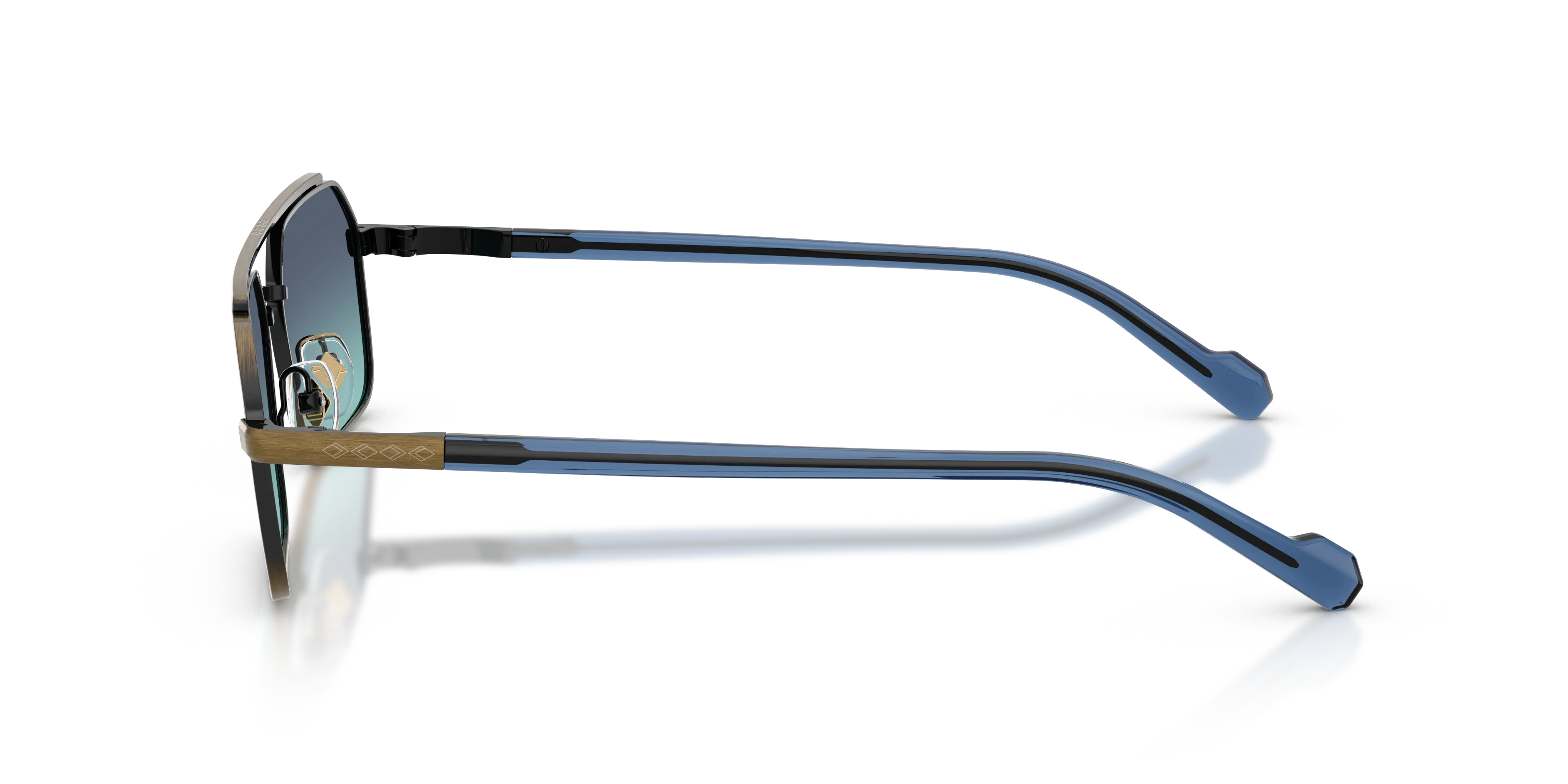 VOGUE EYEWEAR VO4356S 51374S Occhiali da sole Metallo Oro Blu Geometrica Normale Sfumato - immagine 4