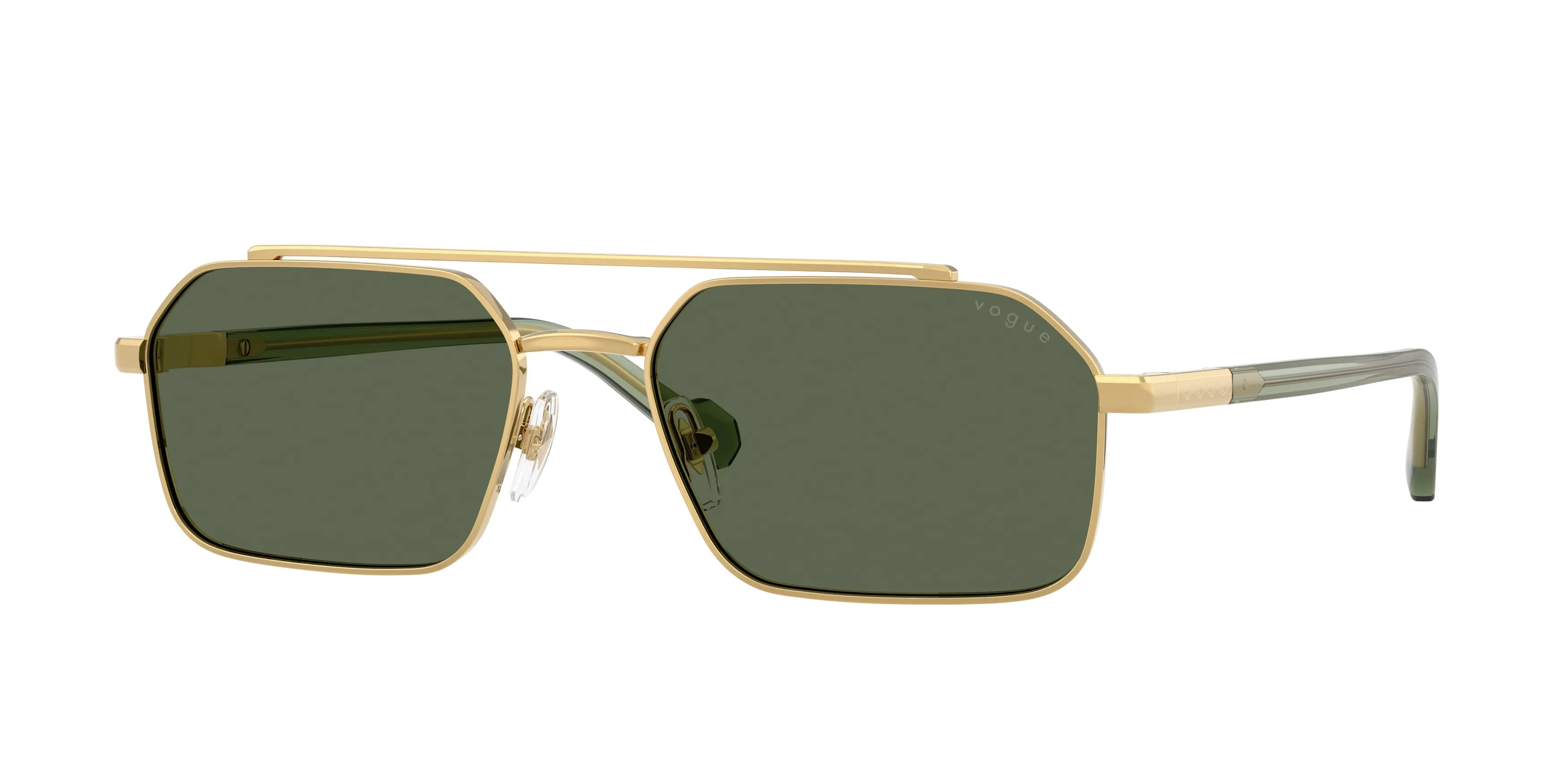 VOGUE EYEWEAR VO4356S 280/71 Occhiali da sole Metallo Oro Verde Geometrica Normale - immagine 1