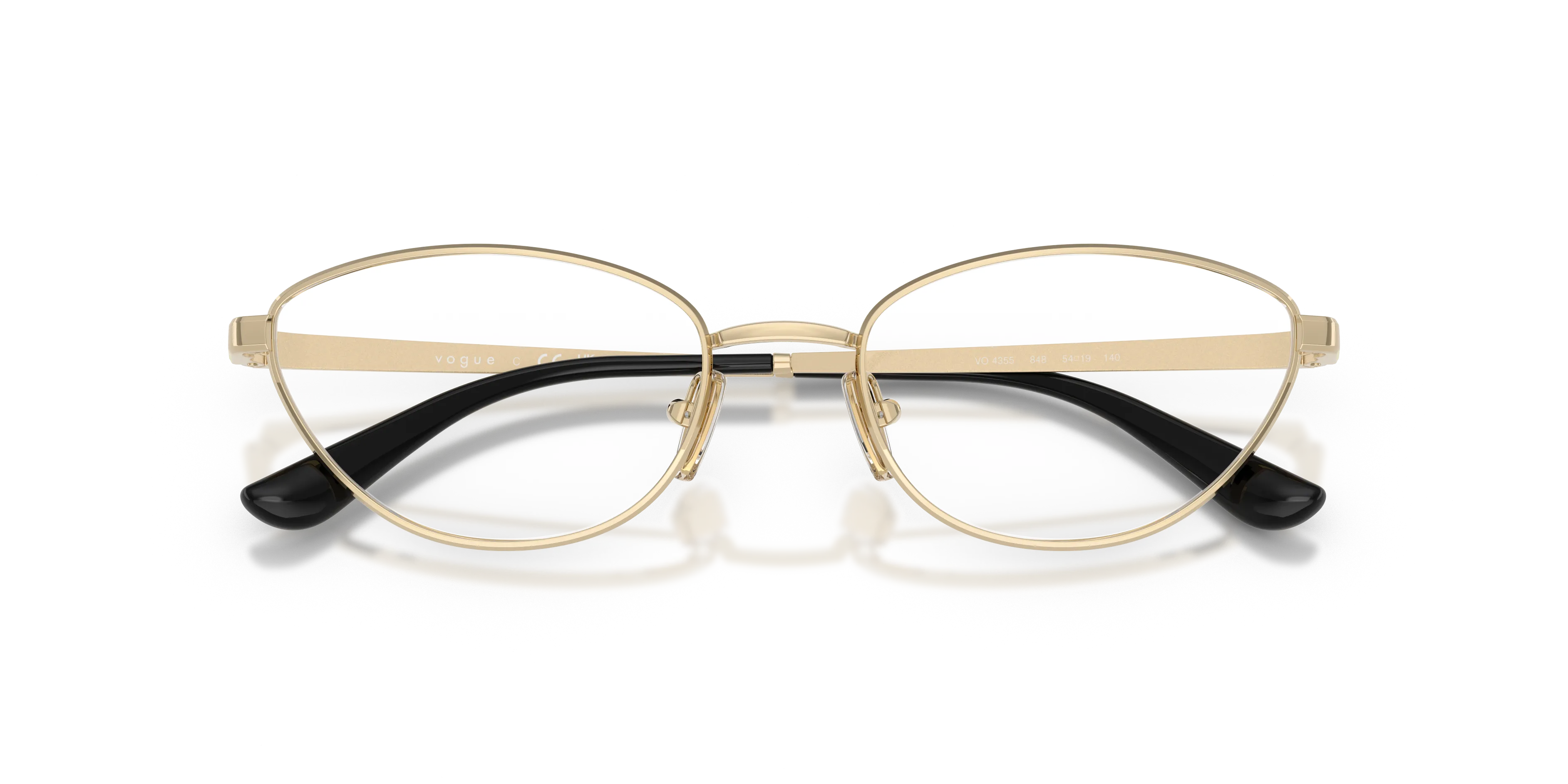 VOGUE EYEWEAR VO4355 848 Montature da vista Metallo Oro Trasparente Farfalla Normale - immagine 2