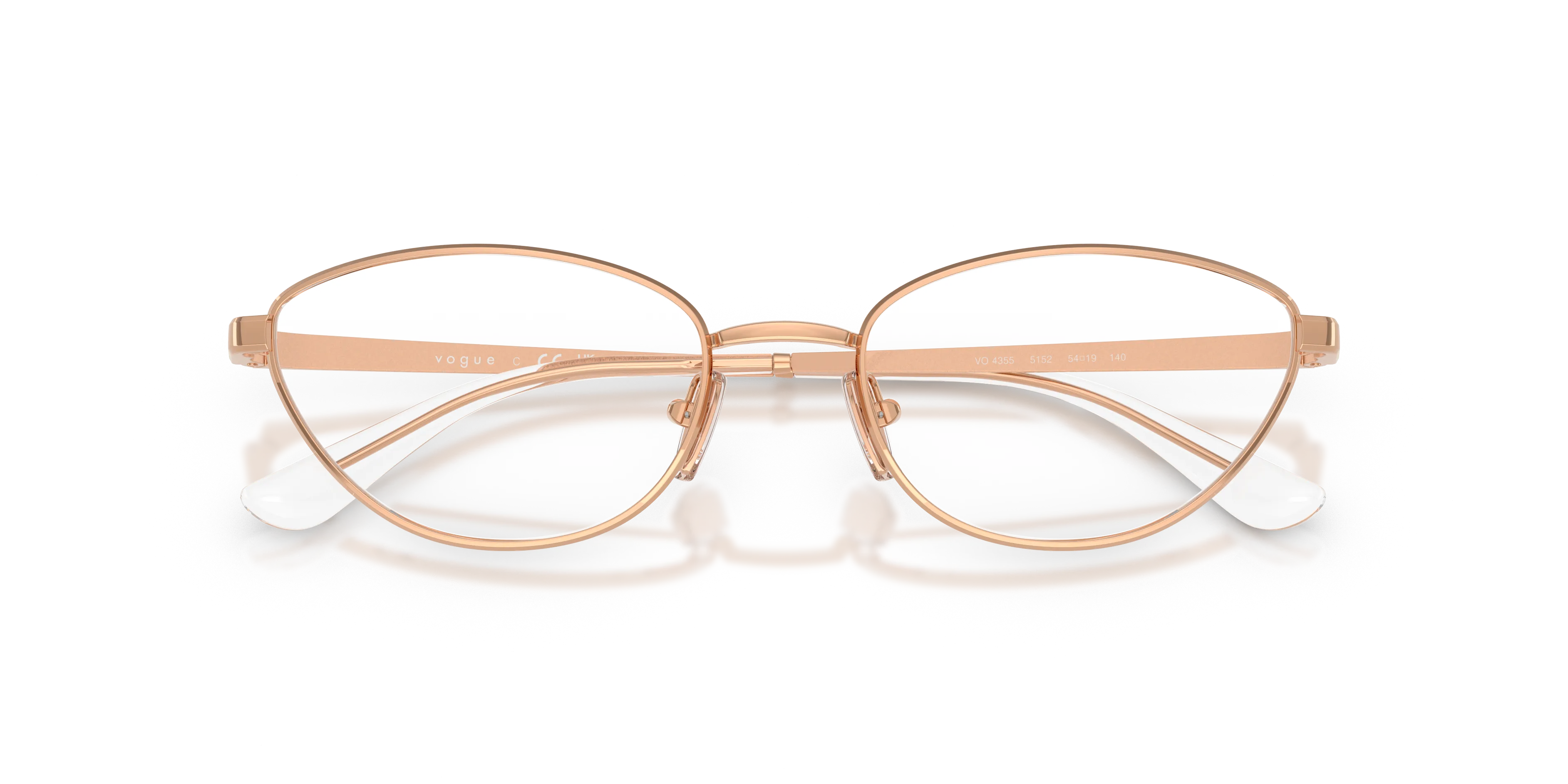 VOGUE EYEWEAR VO4355 5152 Montature da vista Metallo Oro Trasparente Farfalla Normale - immagine 2