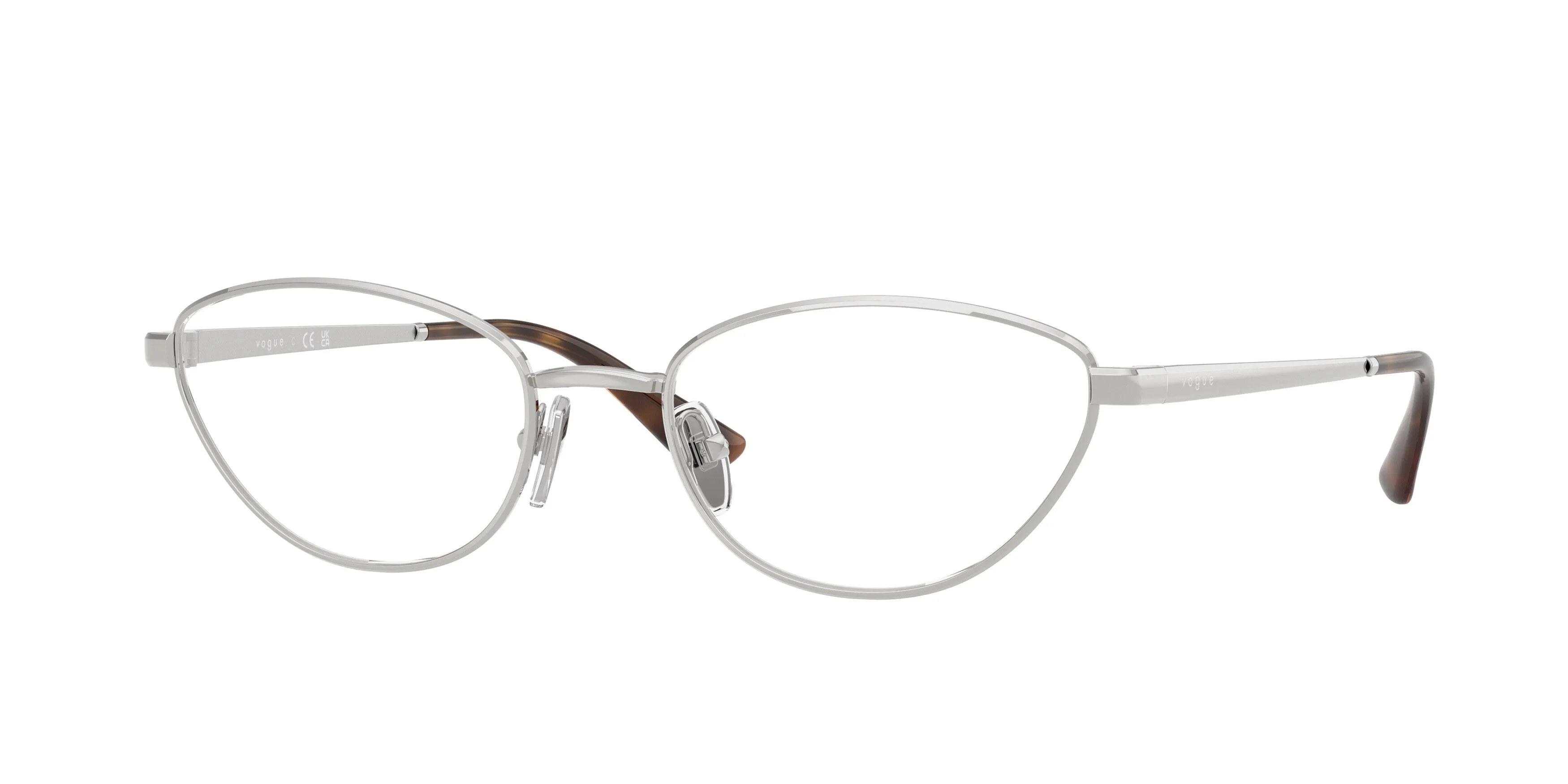 VOGUE EYEWEAR VO4355 323 Montature da vista Metallo Argento Trasparente Farfalla Normale - immagine 1