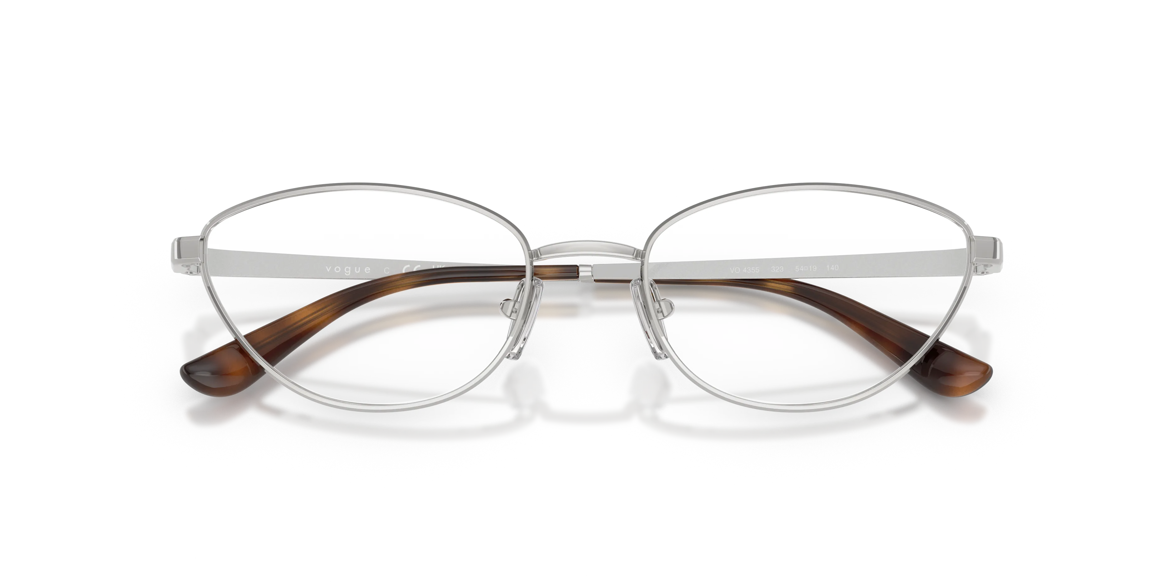VOGUE EYEWEAR VO4355 323 Montature da vista Metallo Argento Trasparente Farfalla Normale - immagine 2
