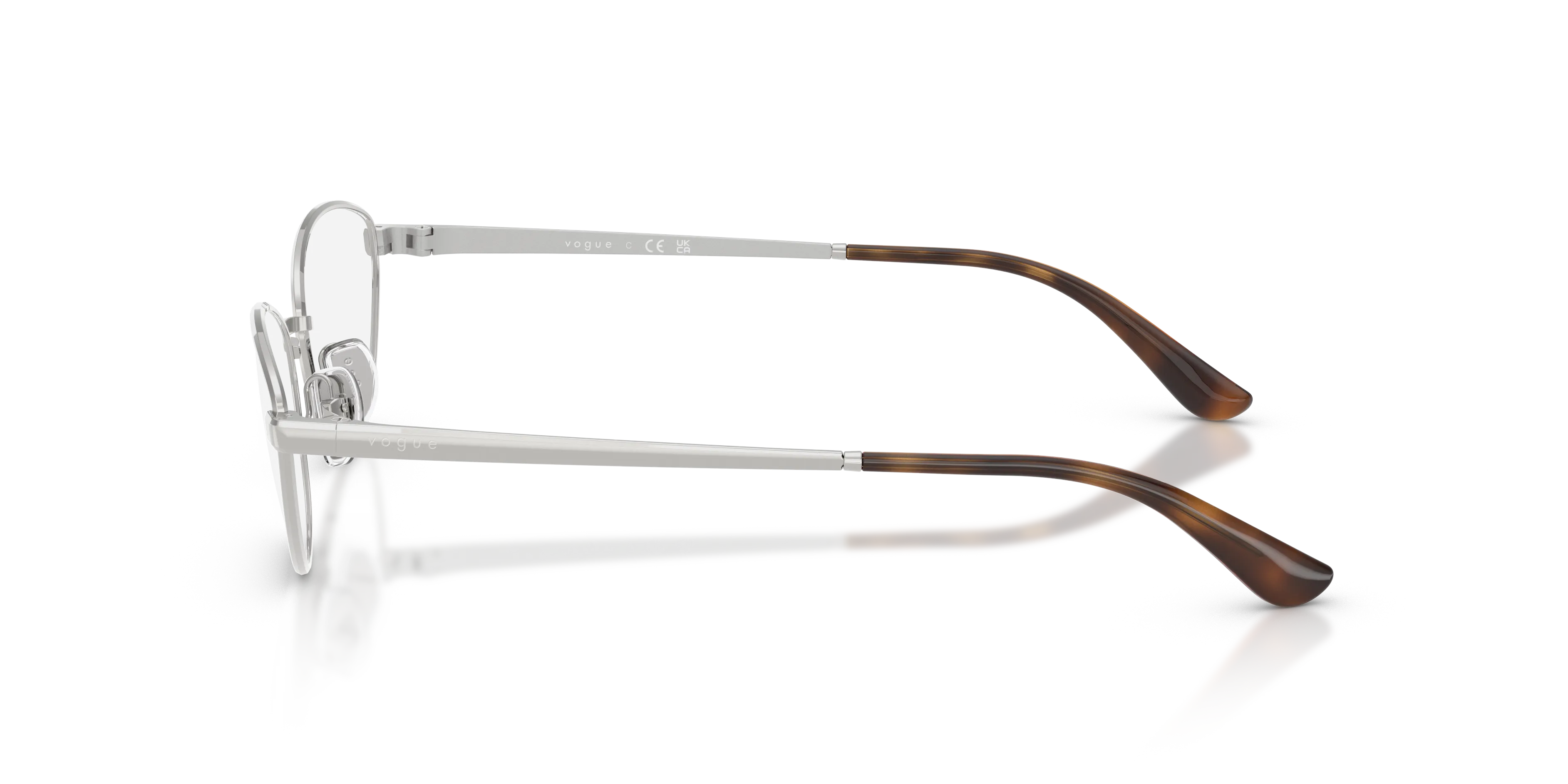 VOGUE EYEWEAR VO4355 323 Montature da vista Metallo Argento Trasparente Farfalla Normale - immagine 4