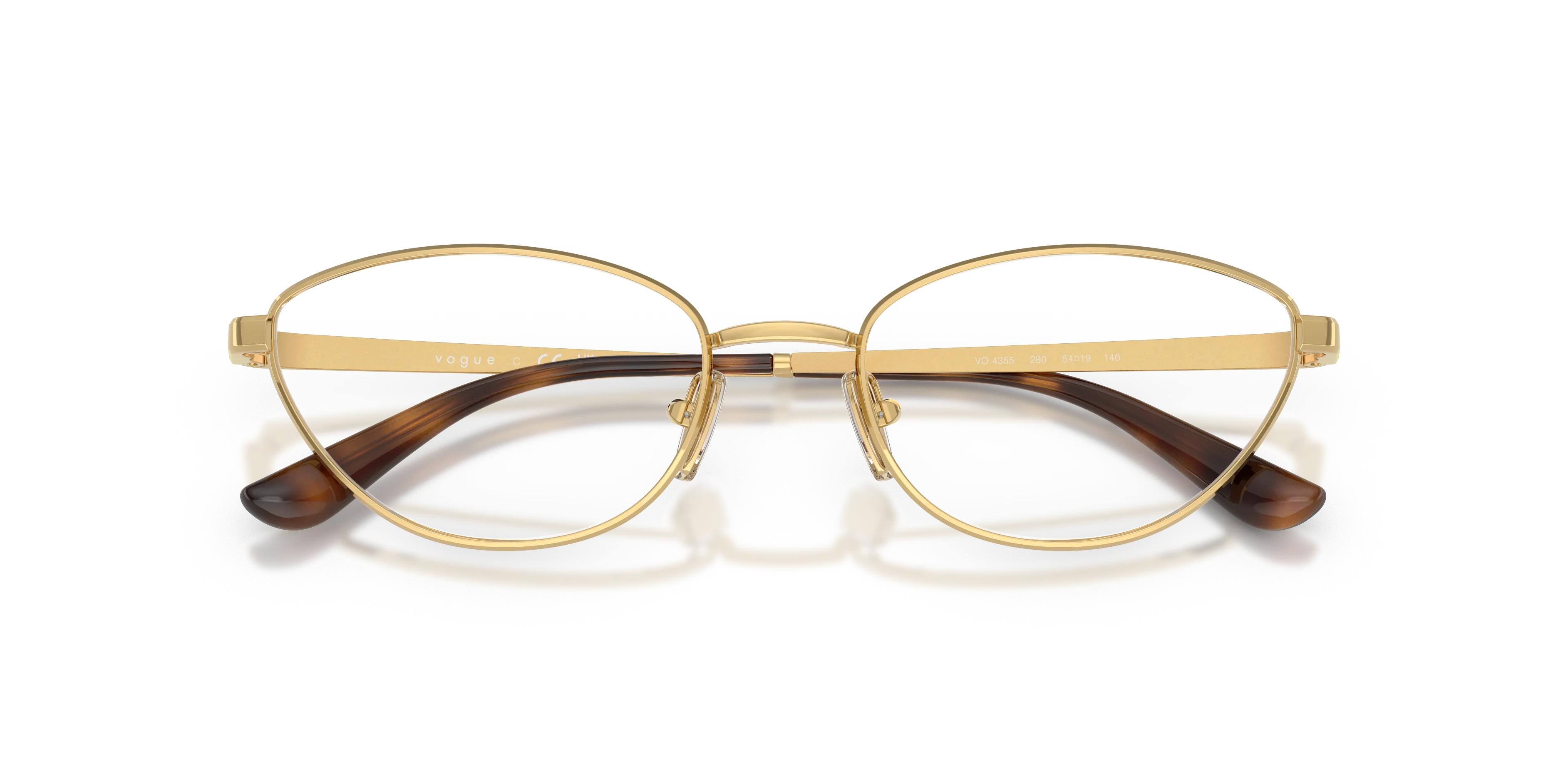 VOGUE EYEWEAR VO4355 280 Montature da vista Metallo Oro Trasparente Farfalla Normale - immagine 2