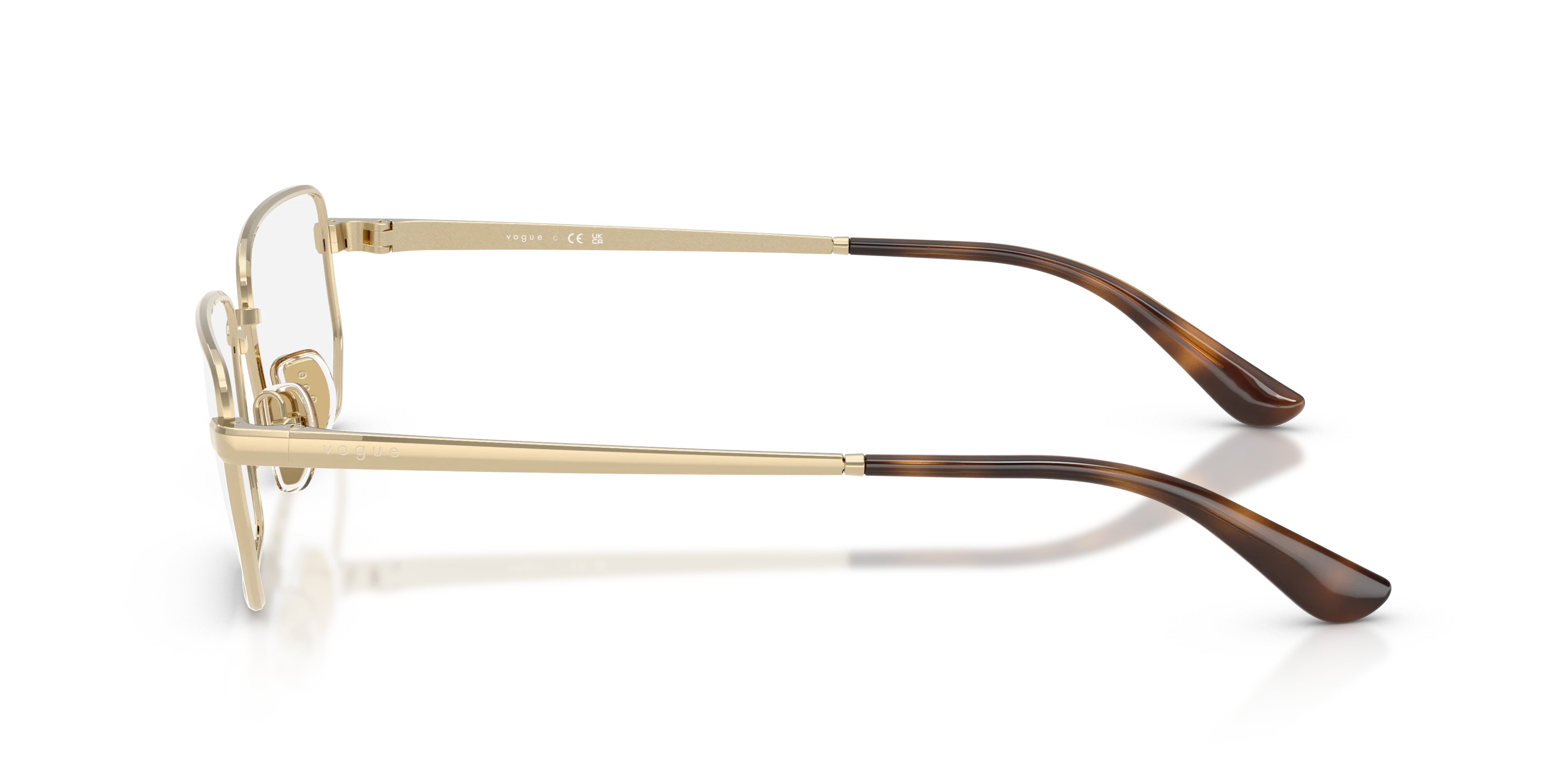 VOGUE EYEWEAR VO4354 848 Montature da vista Metallo Oro Trasparente Geometrica Normale - immagine 4