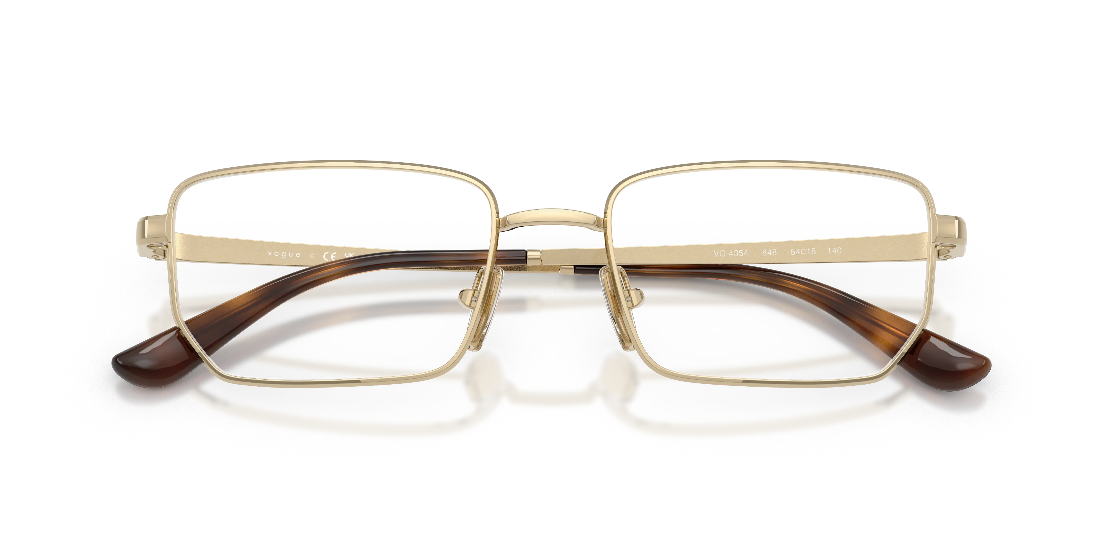 VOGUE EYEWEAR VO4354 848 Montature da vista Metallo Oro Trasparente Geometrica Normale - immagine 2