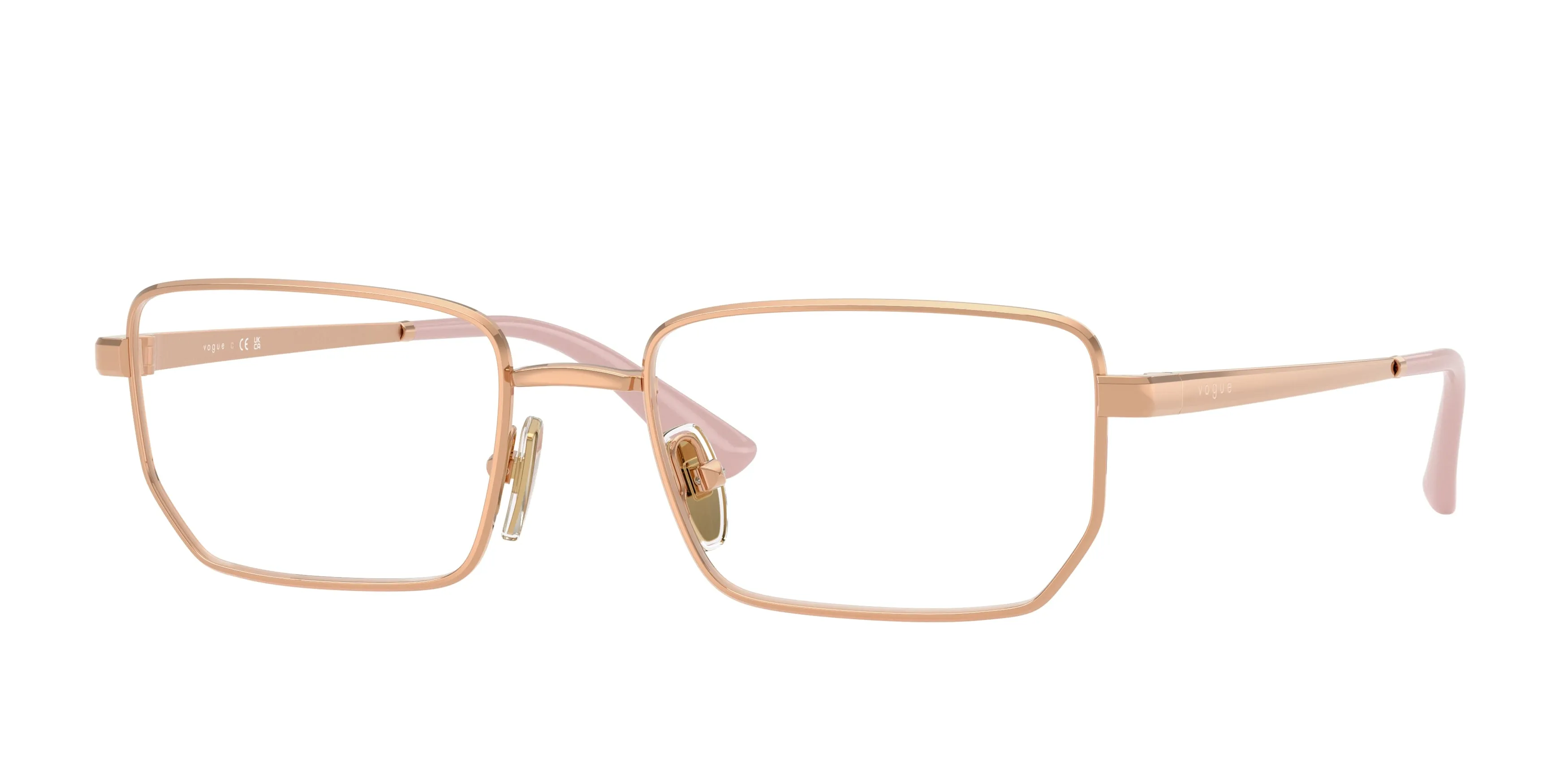 VOGUE EYEWEAR VO4354 5152 Montature da vista Metallo Oro Trasparente Geometrica Normale - immagine 1
